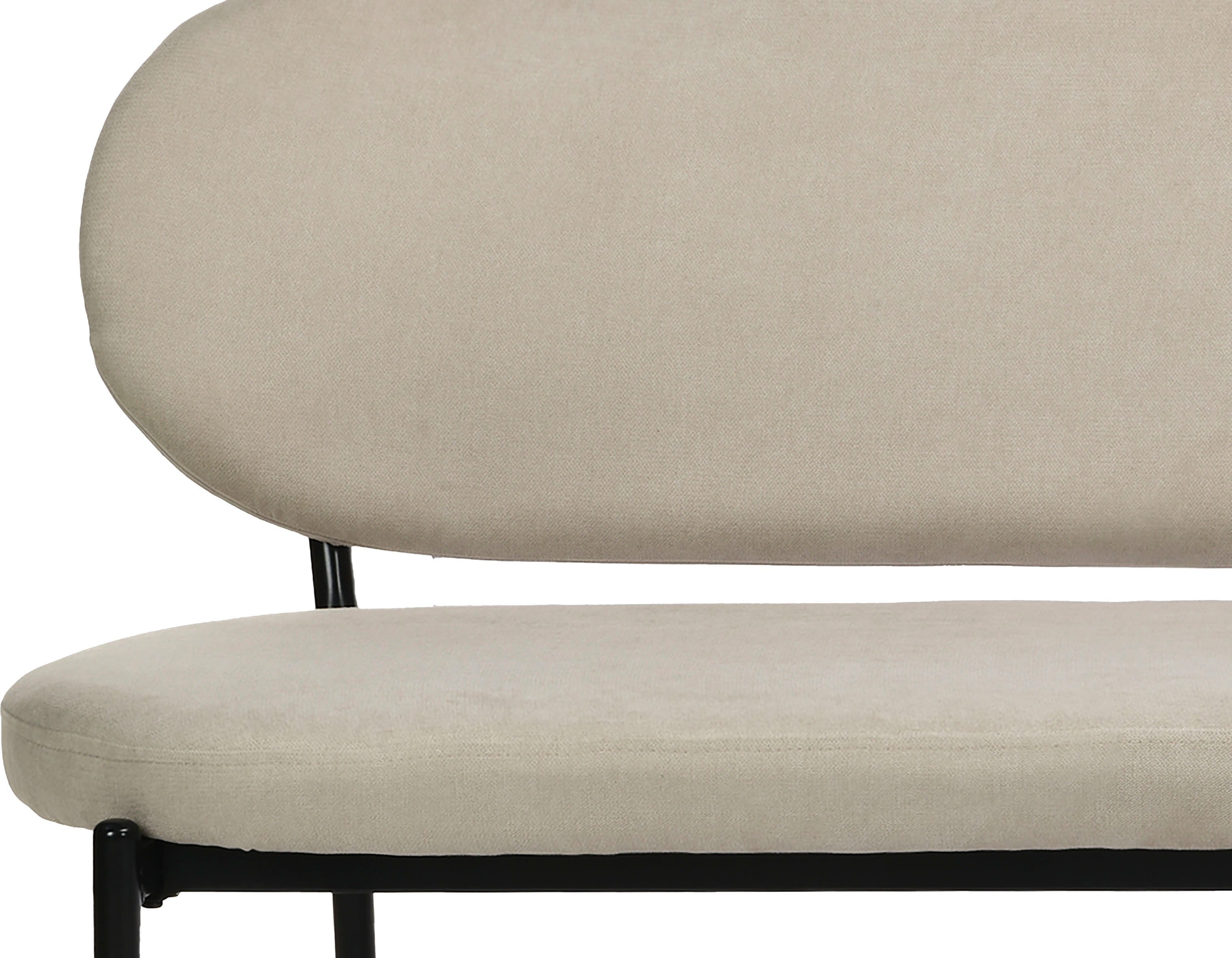 byLIVING Zitbank Jersey met geweven stof bekleding, met rugleuning, breedte 160 cm