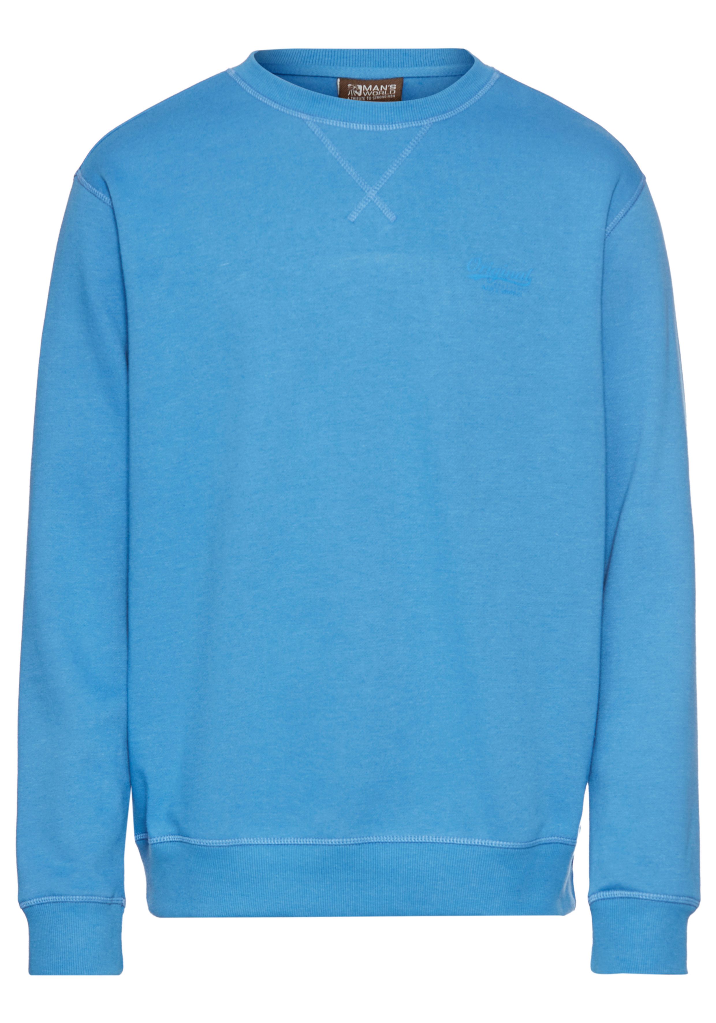 Man's World Sweatshirt Lange mouwen, basic-stijl, effen, ronde hals