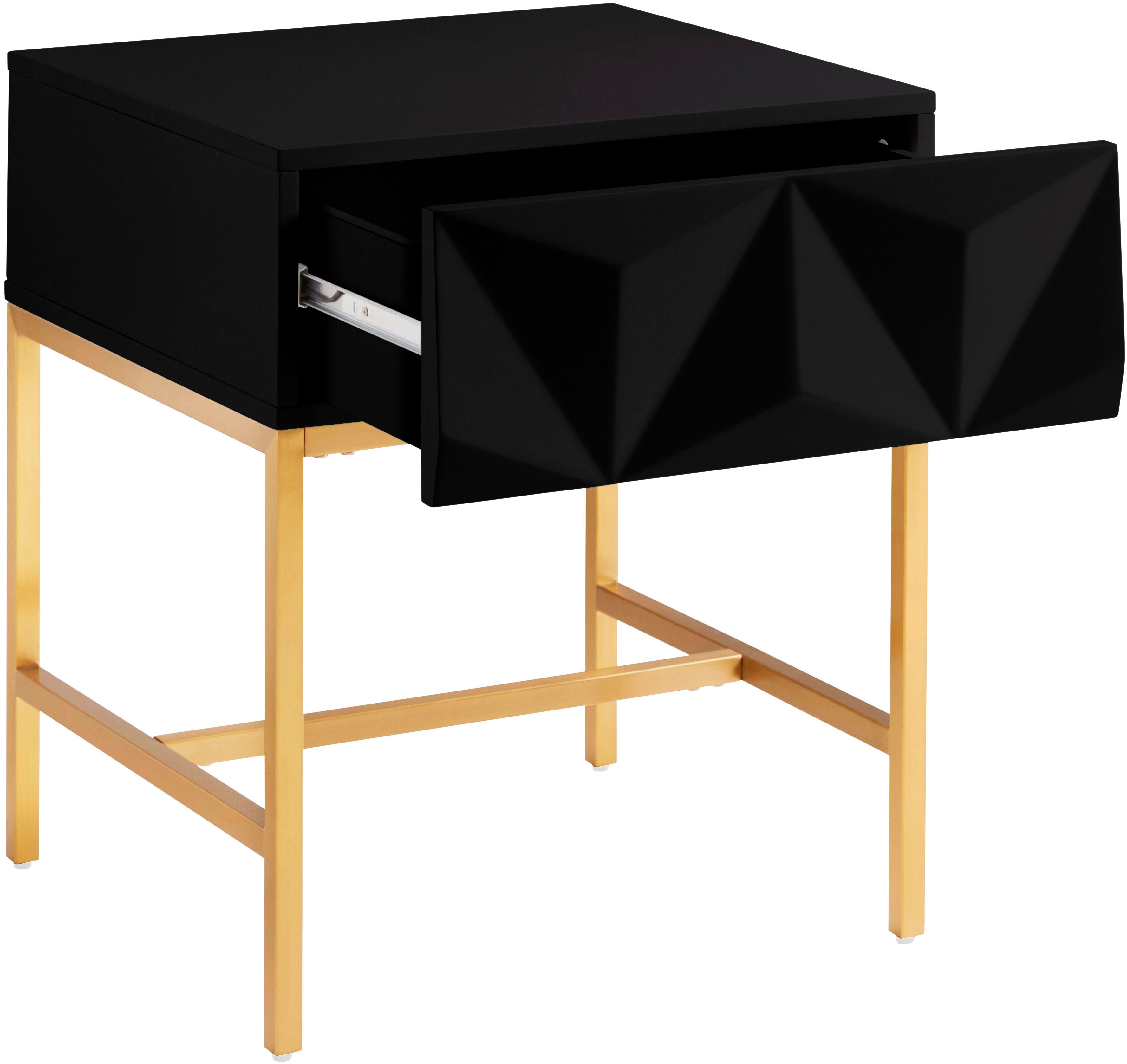 Leonique Bijzettafel Minfi, TOPSELLER!, OTTOs keuze Lade met 3D-front, ook als nachtkastje geschikt, breedte 50 cm