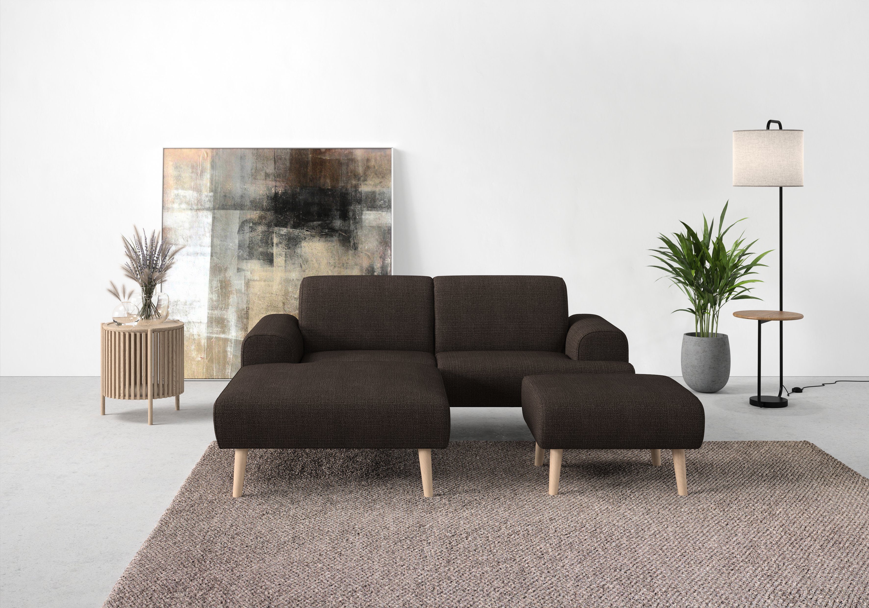 andas Hoekbank Swift Scandic Design, comfortabele binnenvering, Breedte 192cm, L-vorm