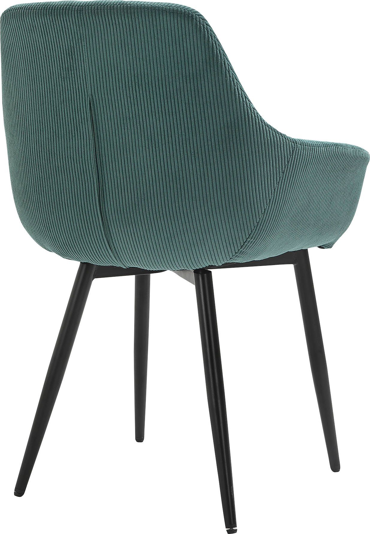 SalesFever Stoel met armleuningen Bekleding in corduroy-look (set, 2 stuks)
