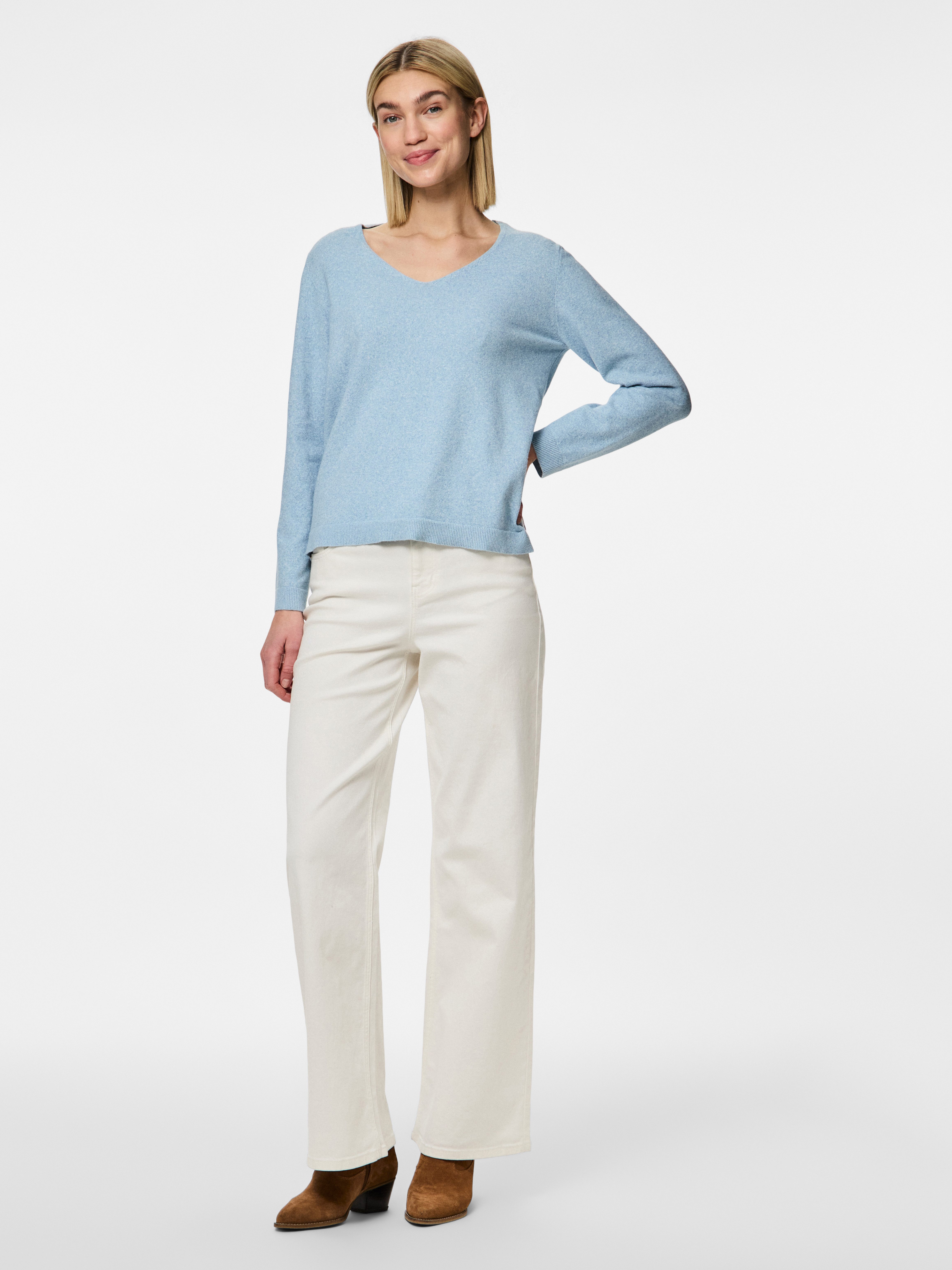 pieces Trui met V-hals PCBREE LS V-NECK KNIT NOOS BC