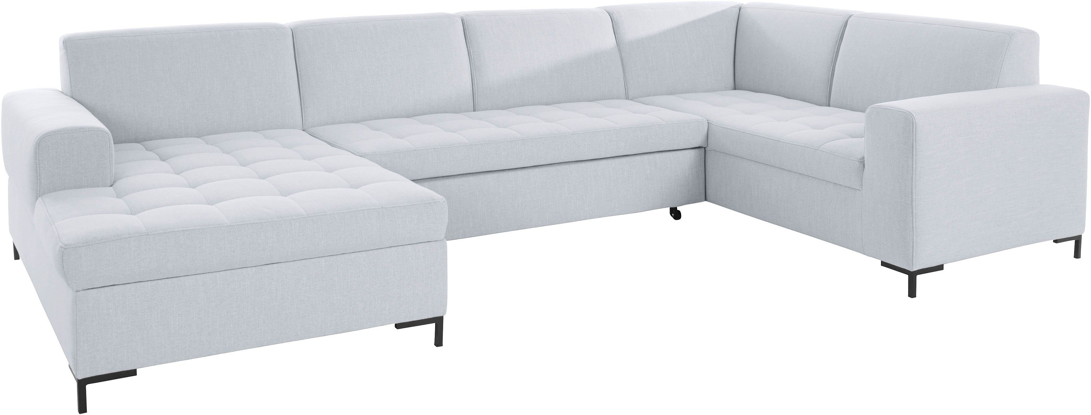 OTTO products Zithoek Grazzo U-vorm hoogwaardige stoffen van gerecycled materiaal, stiksels op de zitting