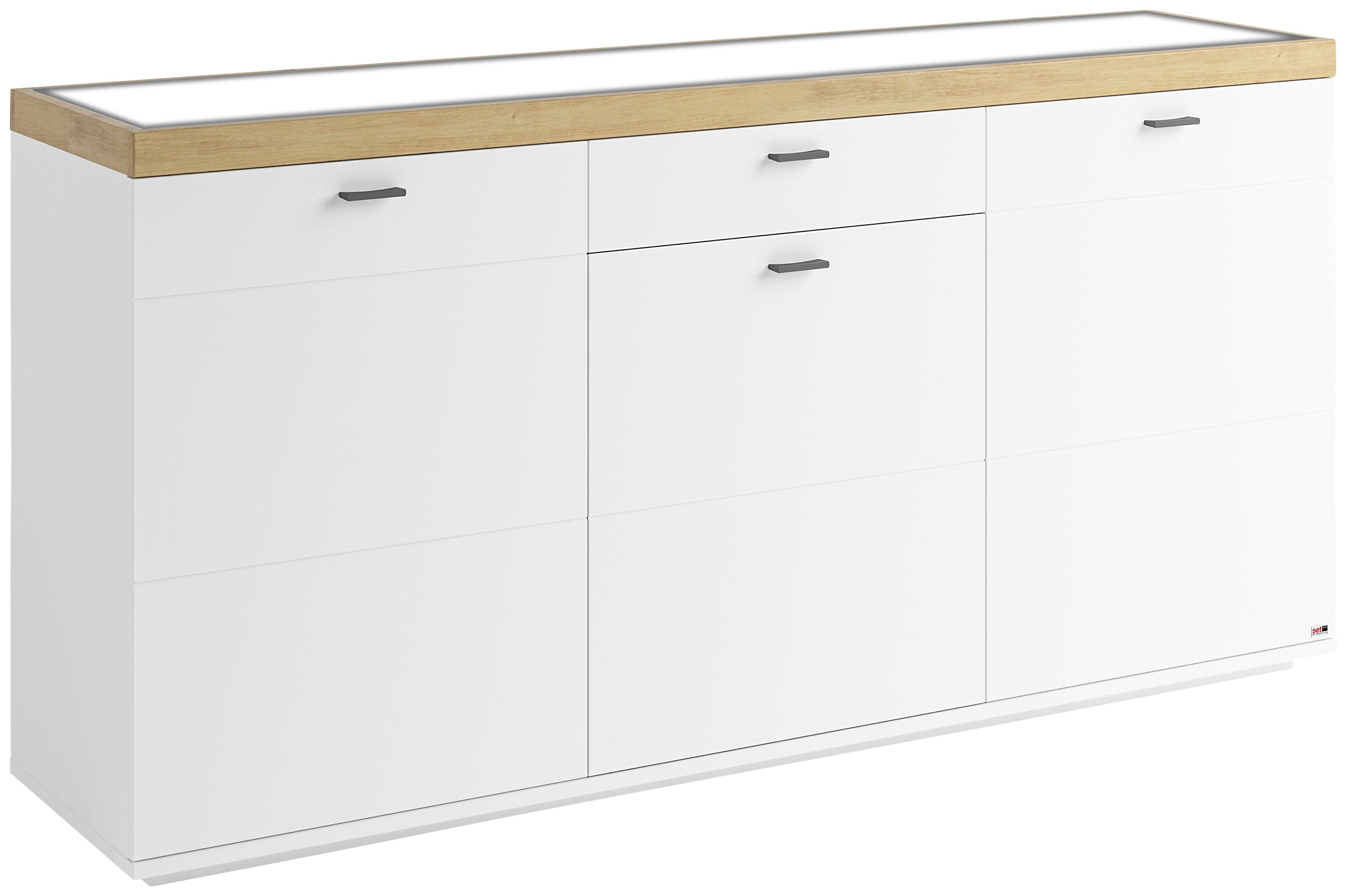 set one by Musterring Dressoir Lancaster In 2 kleuren, met verschillende bovenbladen te kiezen