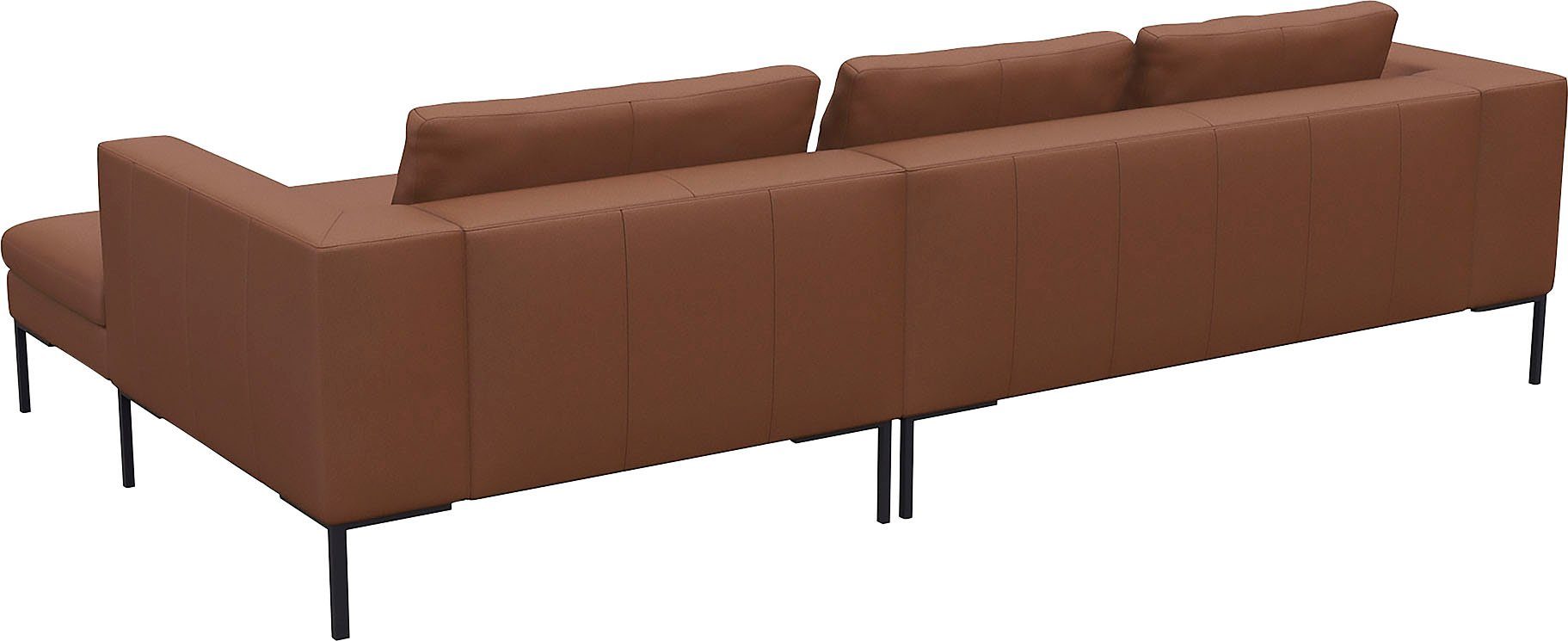 FLEXLUX Hoekbank Loano, geweldige zitcomfort, L-vorm moderne zitbank, vrijstaand, losse kussens, koudschuim in de zitting