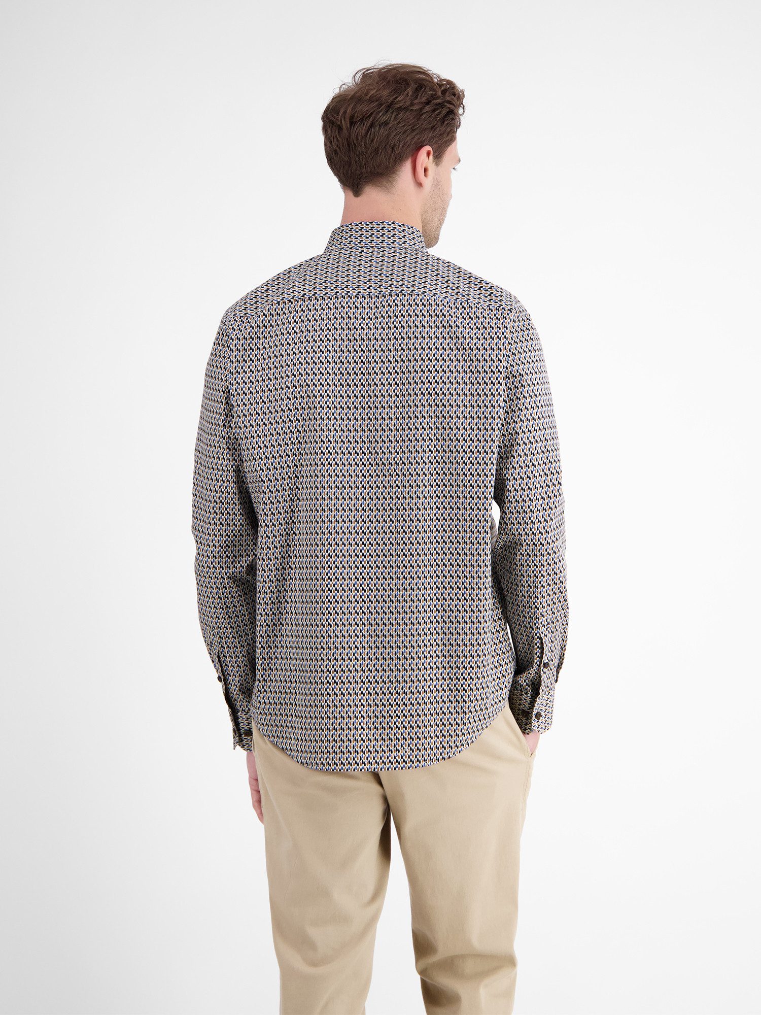 Lerros Overhemd met lange mouwen LERROS poplin overhemd met stretch