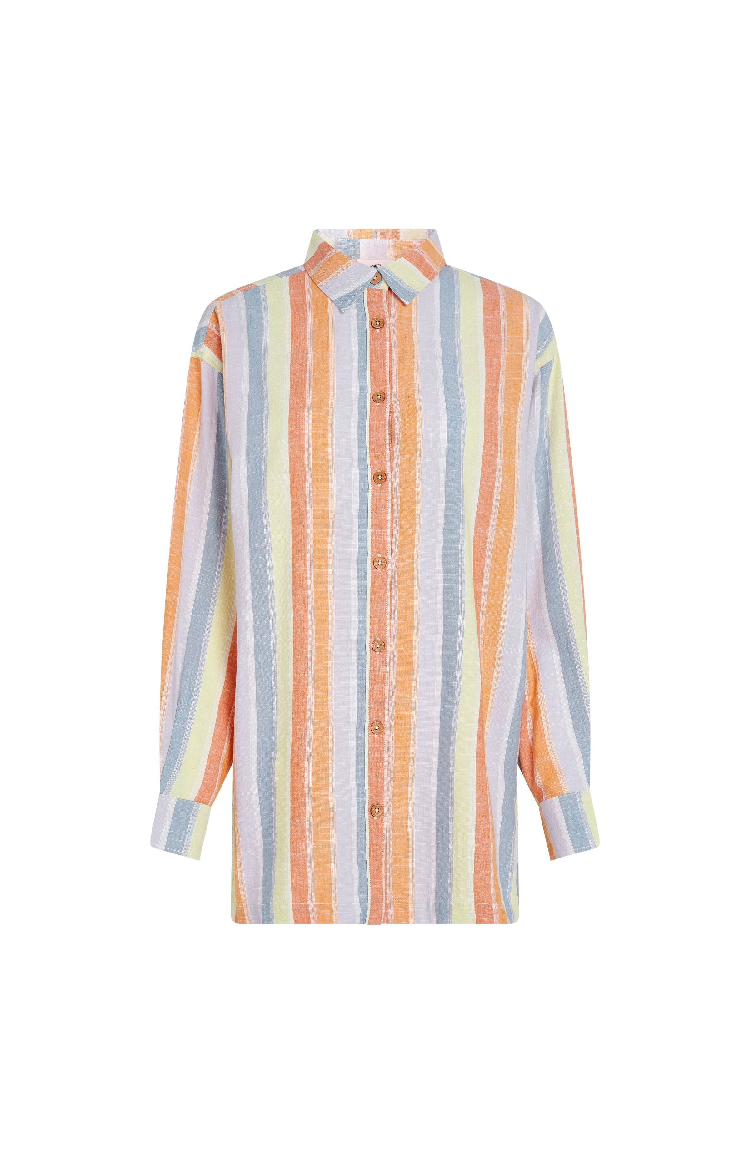 O'Neill Jurk met overhemdkraag dames blousejurken maat XL (42) multicolor