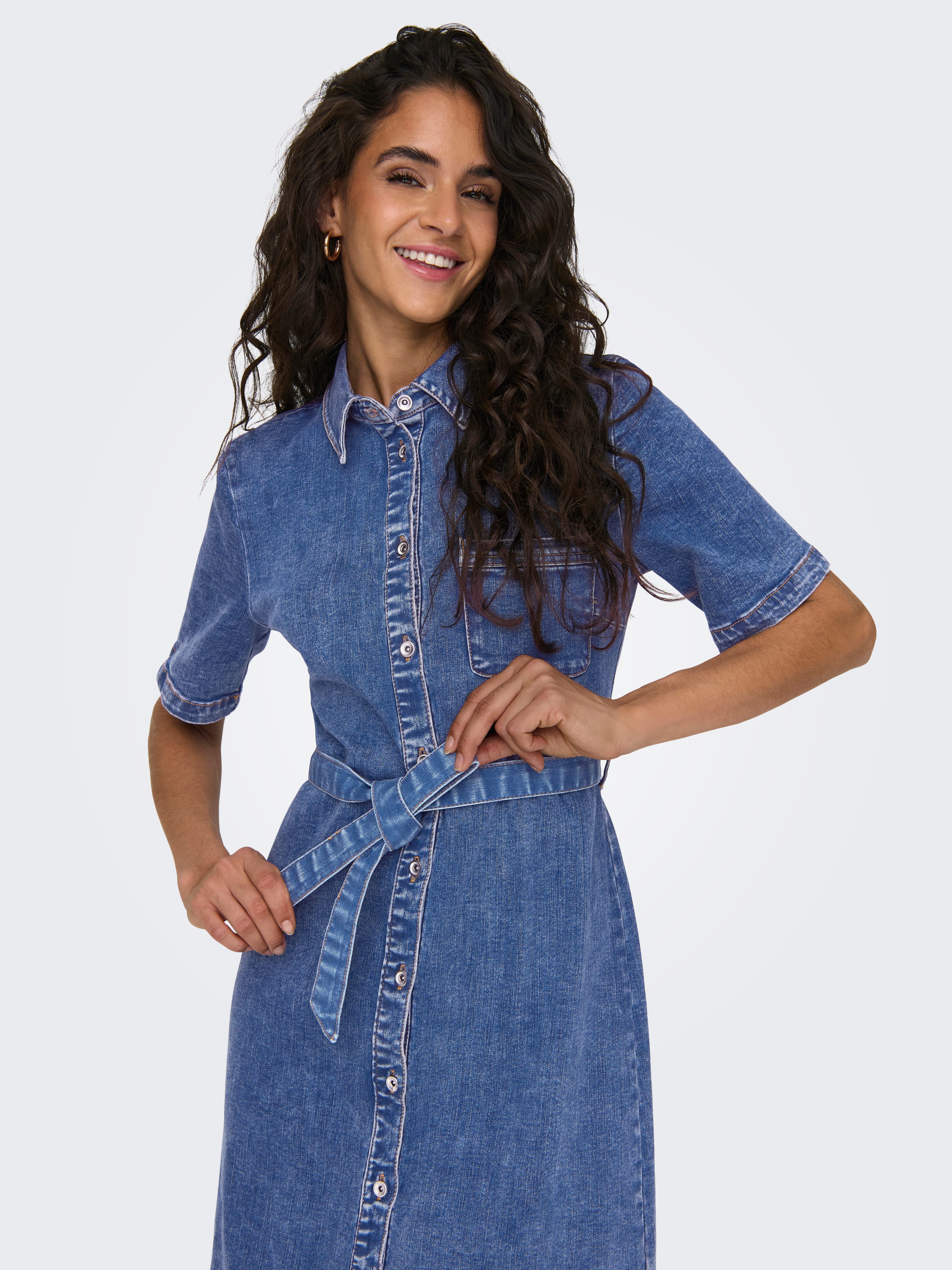 Only Jeans jurk ONLLANA SS LONG DRESS DNM REA258 NOOS