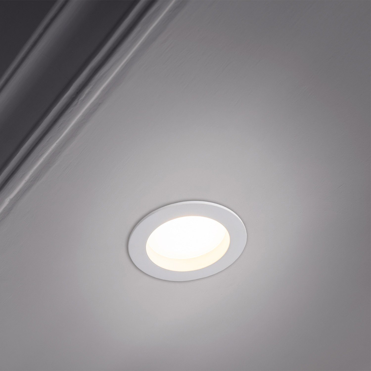 Paco Home Inbouwlamp Senta LED inbouwspot LED spot spotlight vlak 3-delige set 3000K
