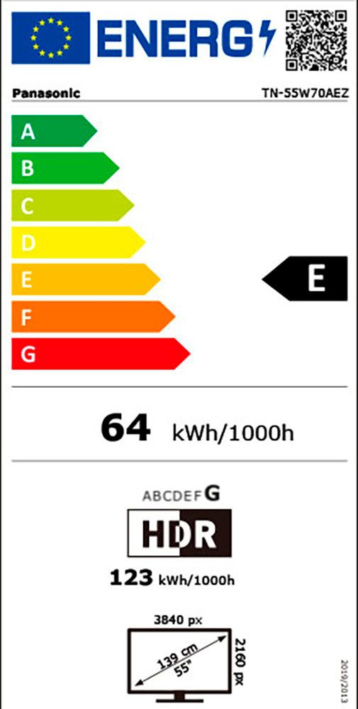 Panasonic Led-TV TN-55W70AEZ, 139 cm / 55", 4K Ultra HD, Google TV - Smart TV