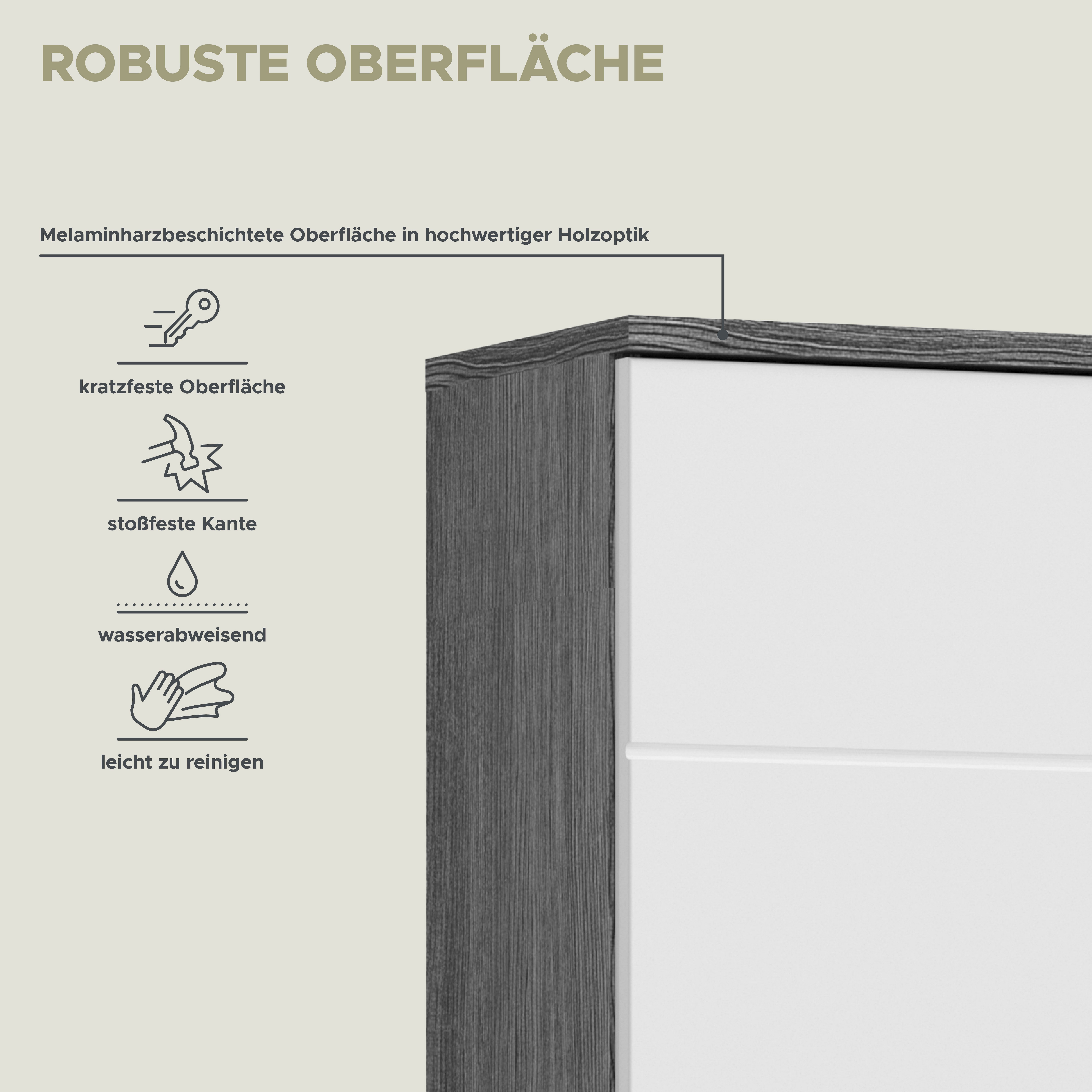 welltime Hangend kastje LUCCA, TOPSELLER!, Breedte 35 cm, 1 deur (TA verwisselbaar), 2 legplanken