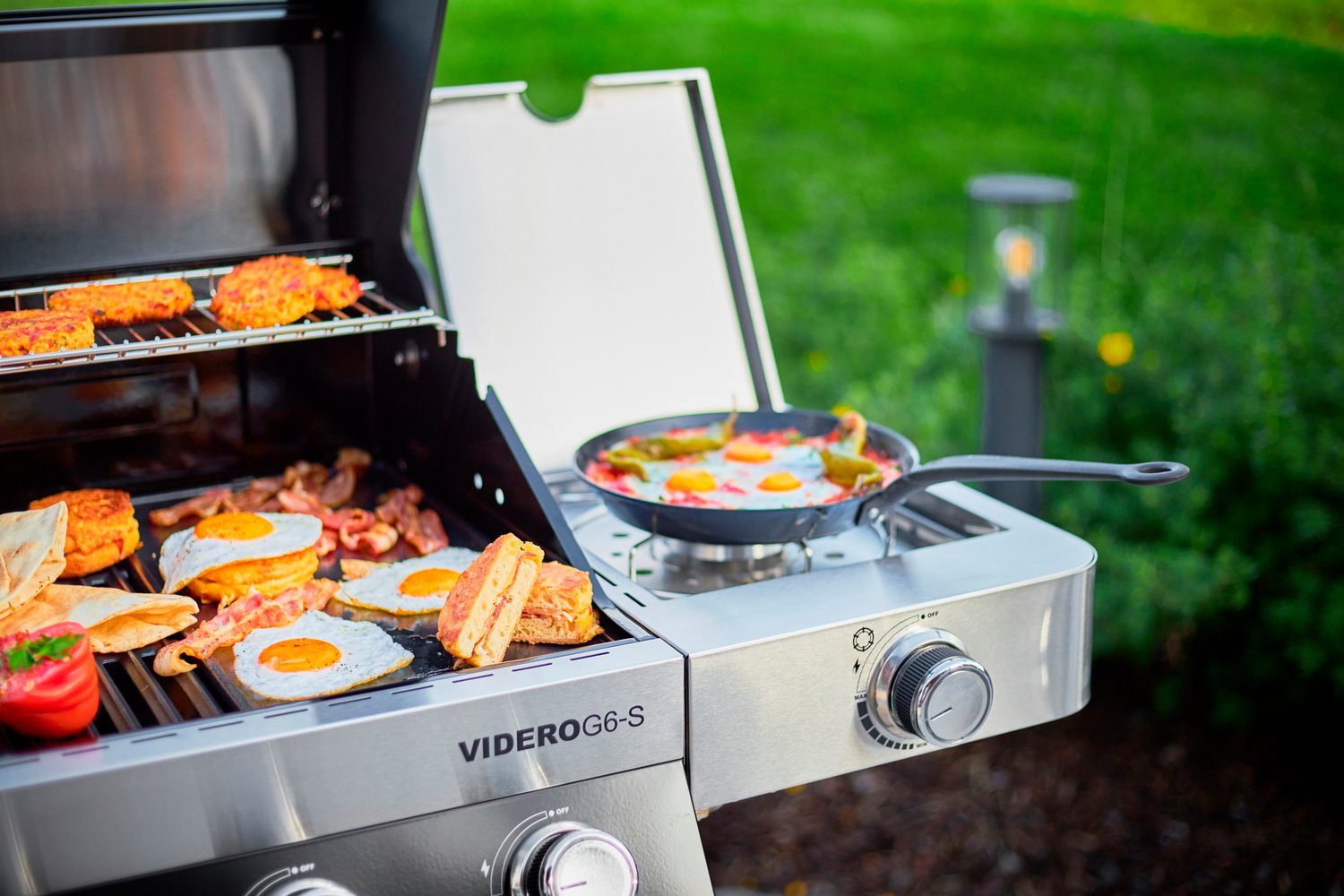 ROESLE Grillplaat VIDERO, 25440 uit gietijzer, grillbranding, voor alle videro modellen