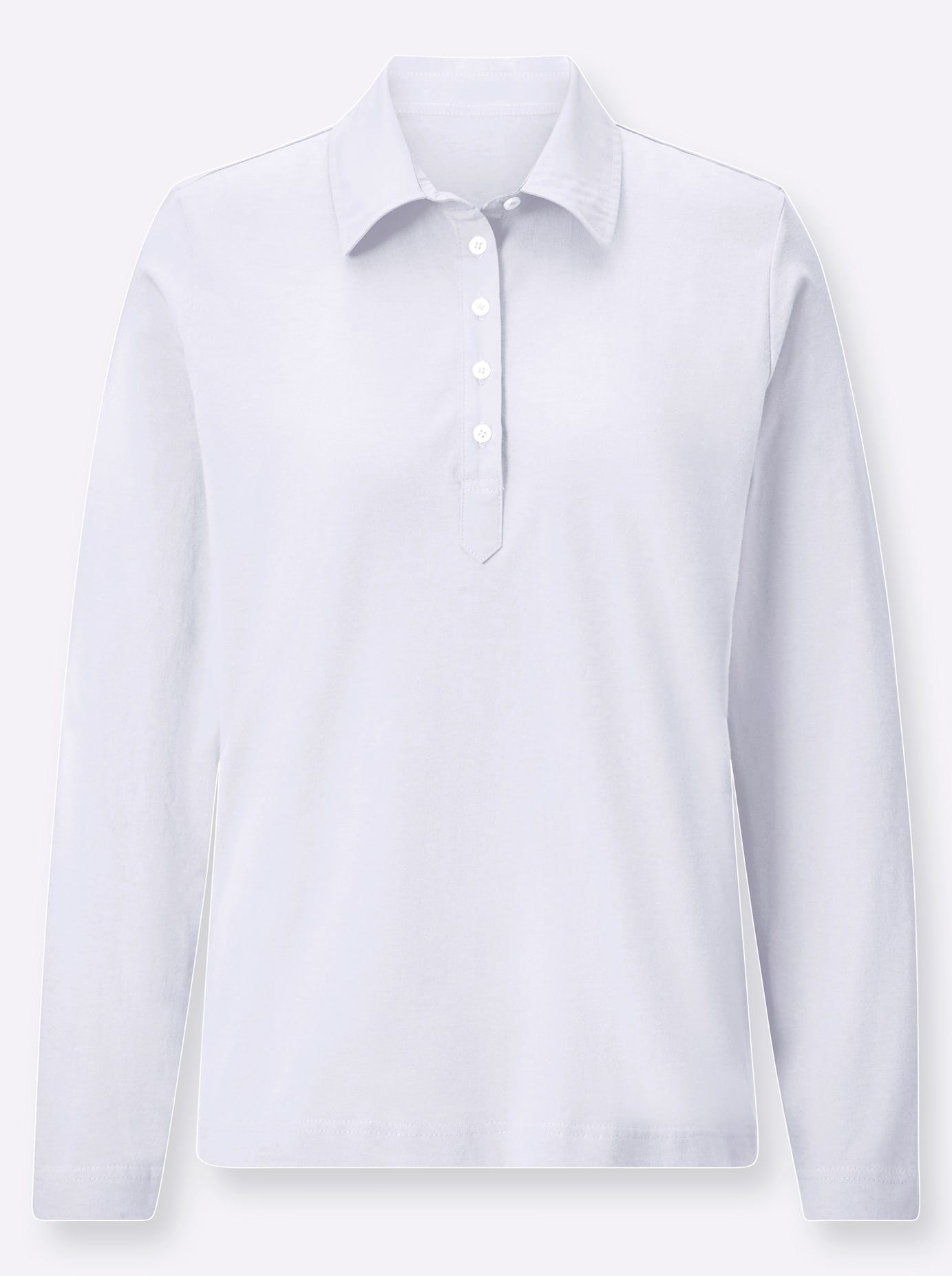 Casual Looks Poloshirt met lange mouwen Poloshirt (1-delig)