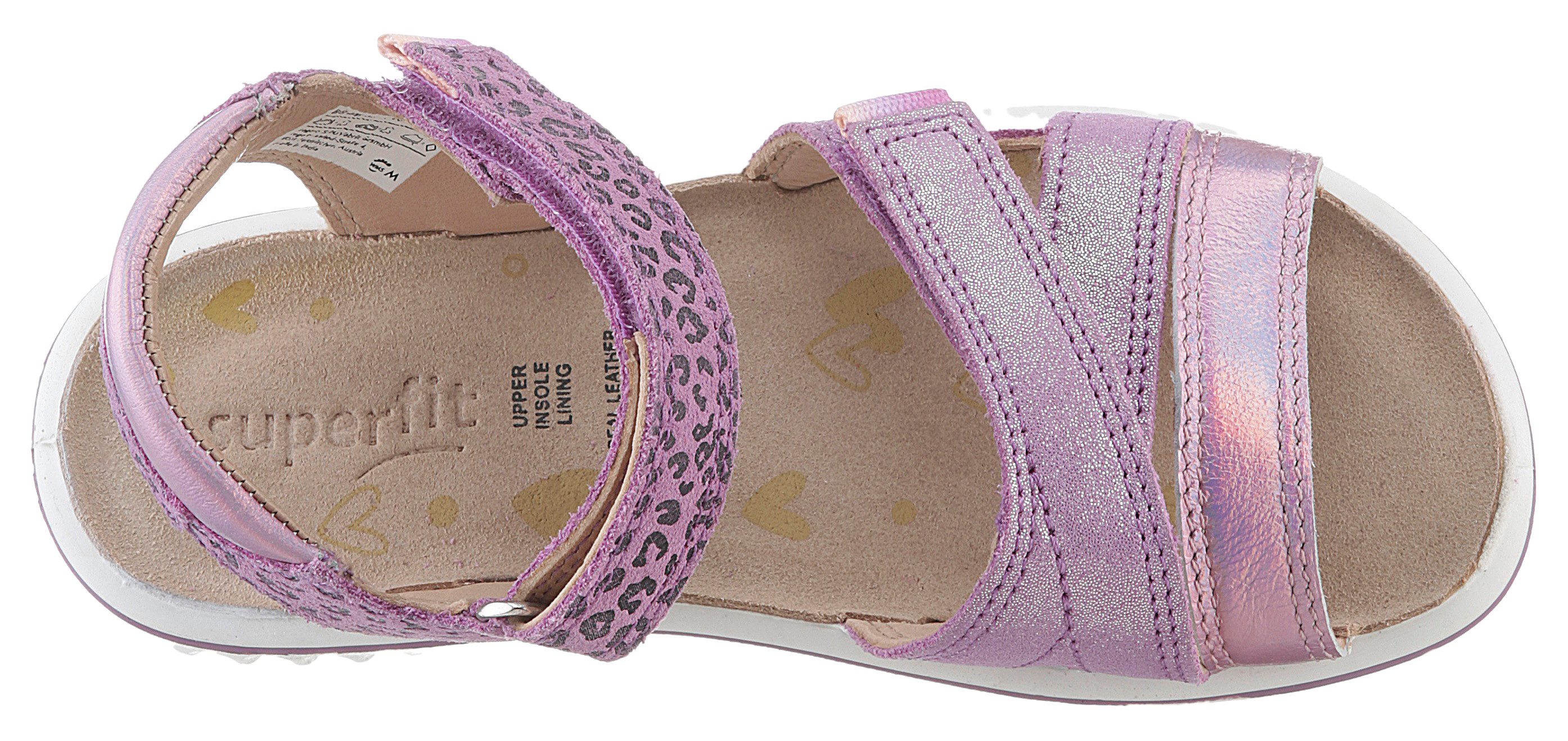 Superfit Sandalen SPARKLE WMS: middel Sandalette met coole luipaardprint, maat sjabloon om te downloaden