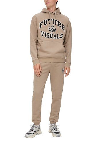 Q/S designed by Sweatshirt met groot opschrift op borsthoogte
