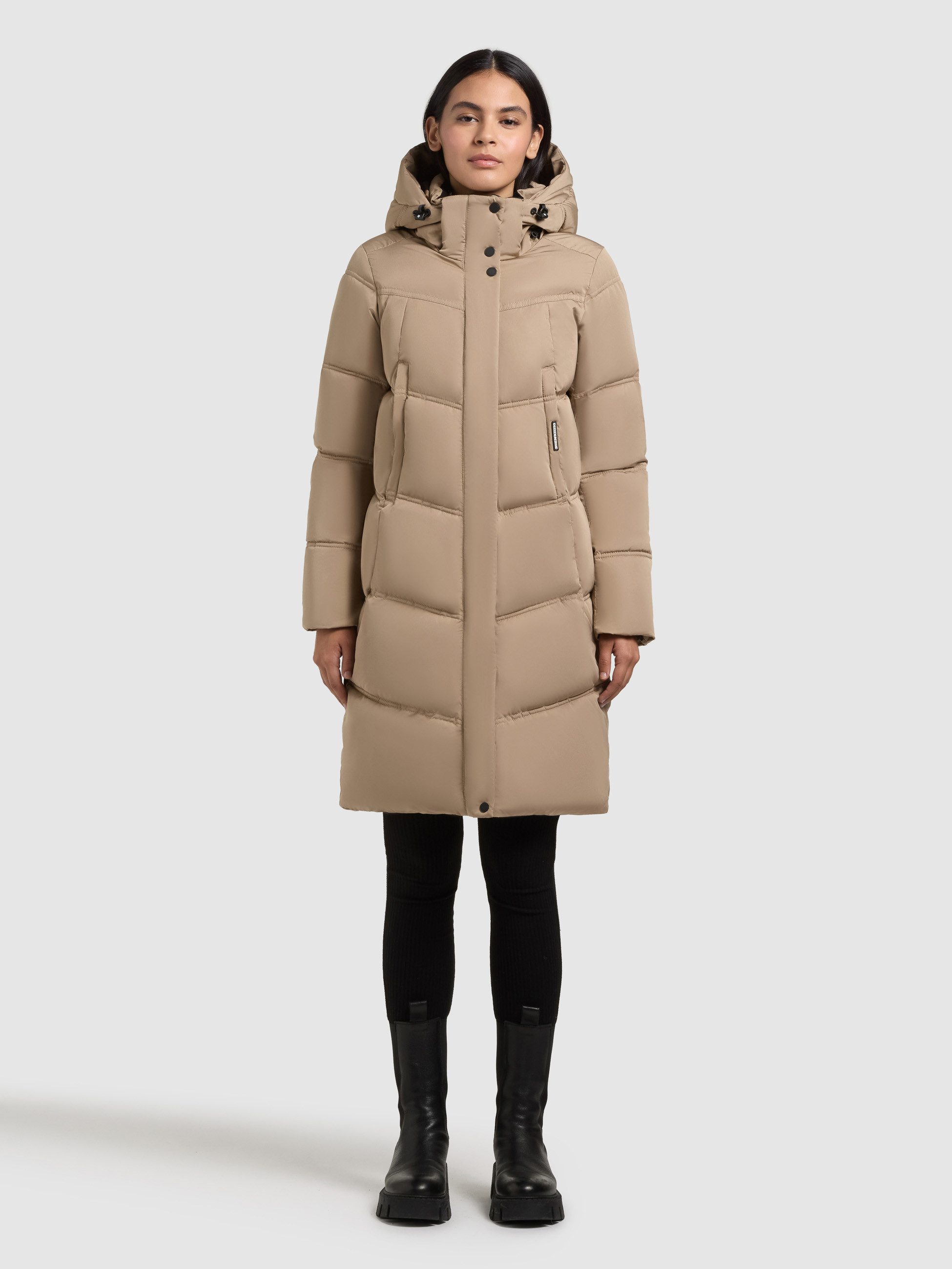 khujo Gewatteerde jas GRAYA2 Windvanger met magnetische sluiting