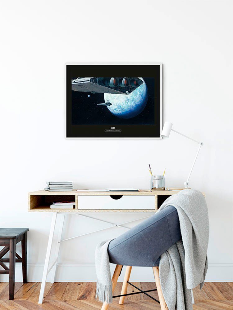 Komar Wanddecoratie Star Wars Classic RMQ Hoth omloopbaan Wanddecoratie voor de kinderkamer - zonder lijst (1 stuk)
