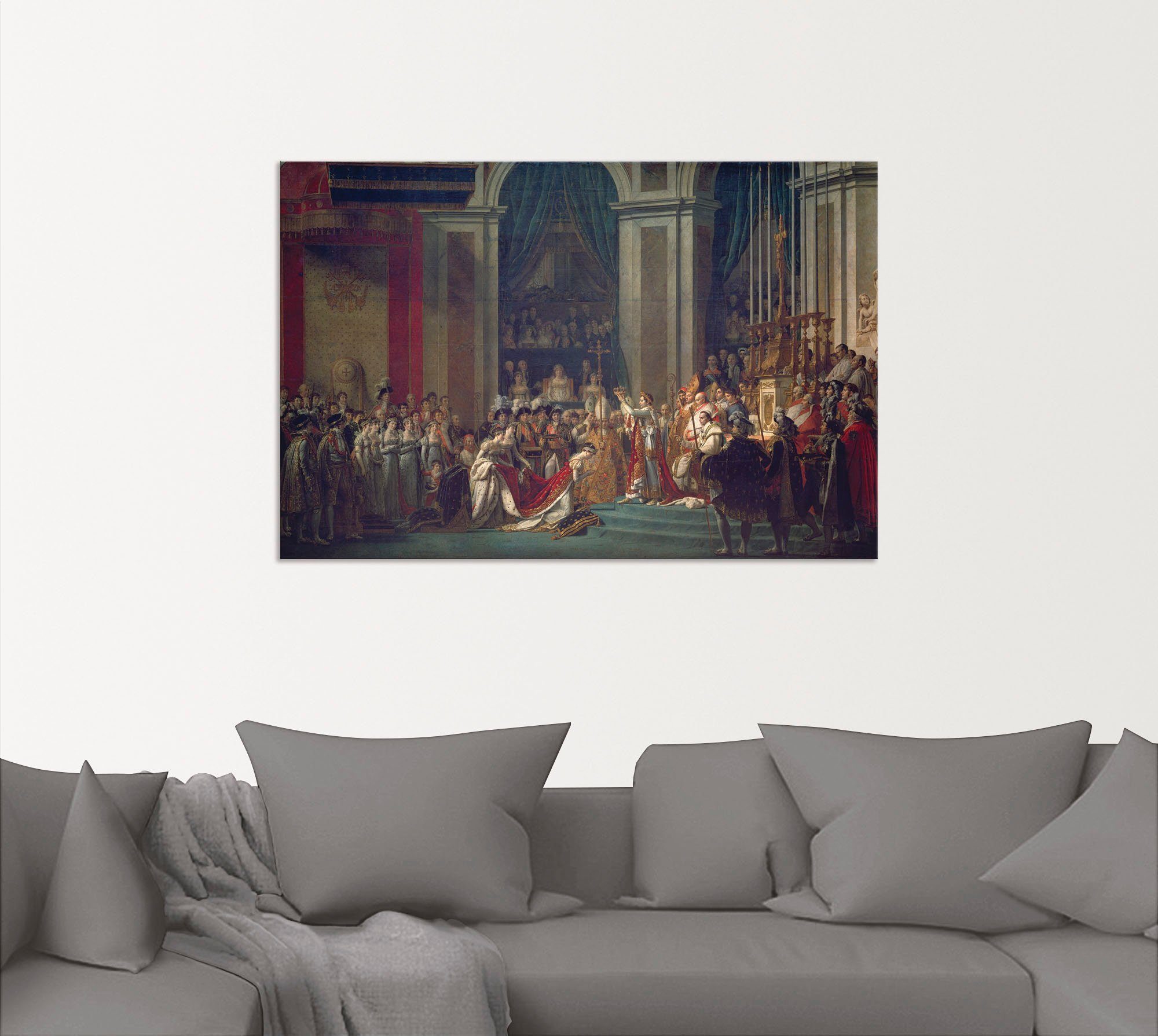 Artland Aluminium dibond print Kroning Napoleon I en Josephine geschikt voor binnen en buiten, buitenafbeelding