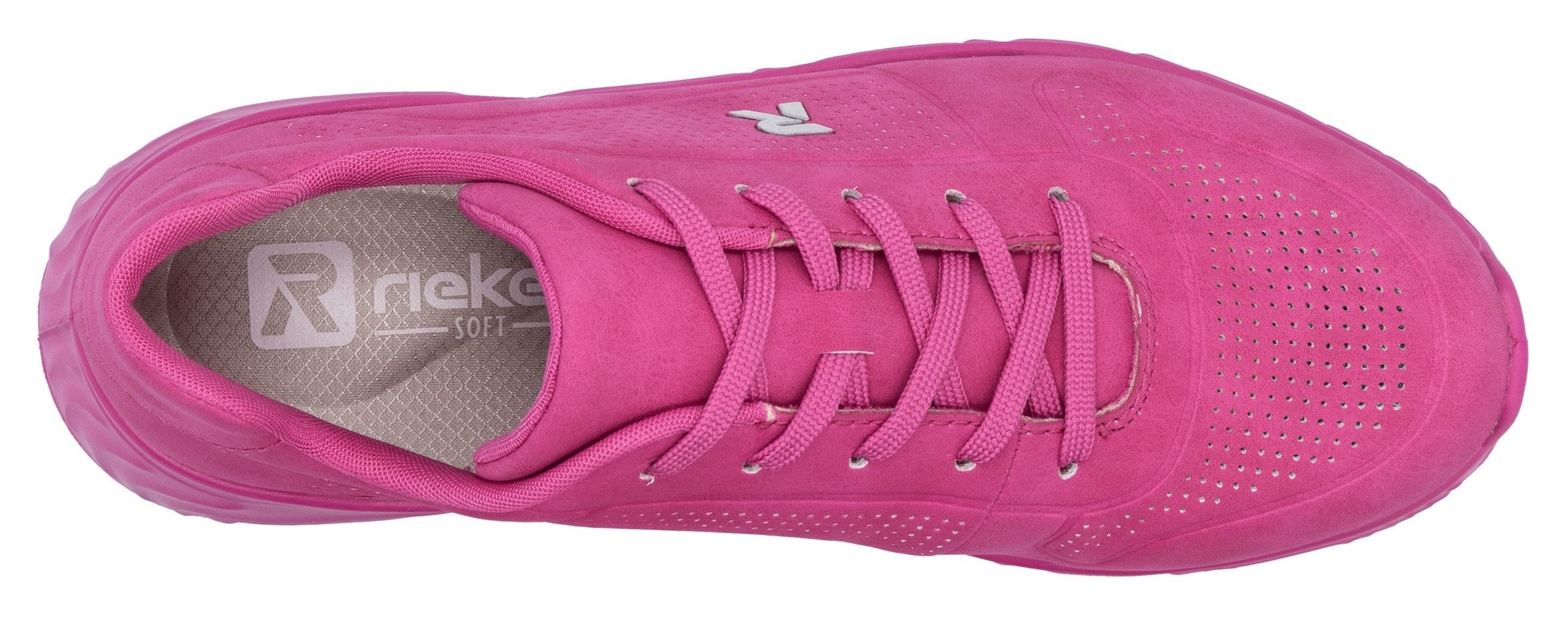 RIEKER Sport Sneakers met sleehak Dakota , veterschoenen, lage schoen, vrijetijdsschoen in vegan verwerking