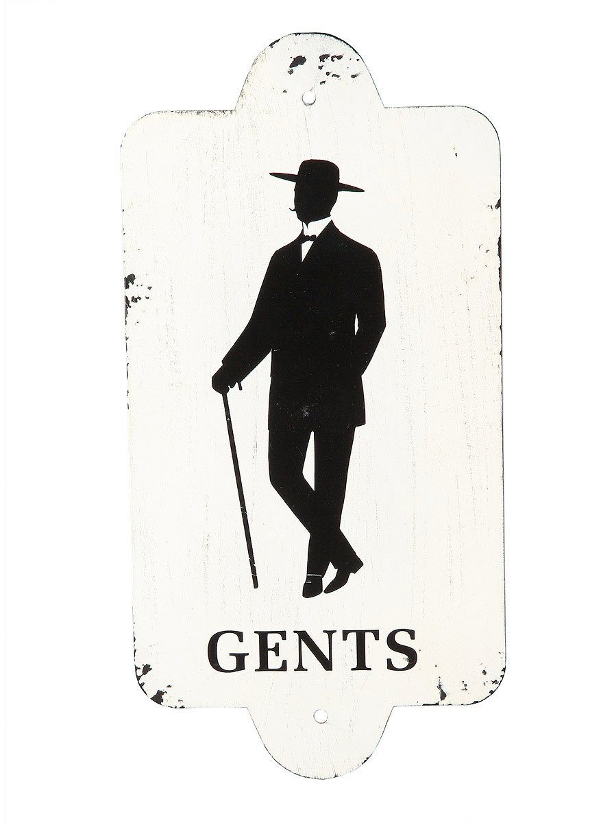 Ambiente Haus Metalen artprint - Gentlemen 28x14cm (1 stuk)