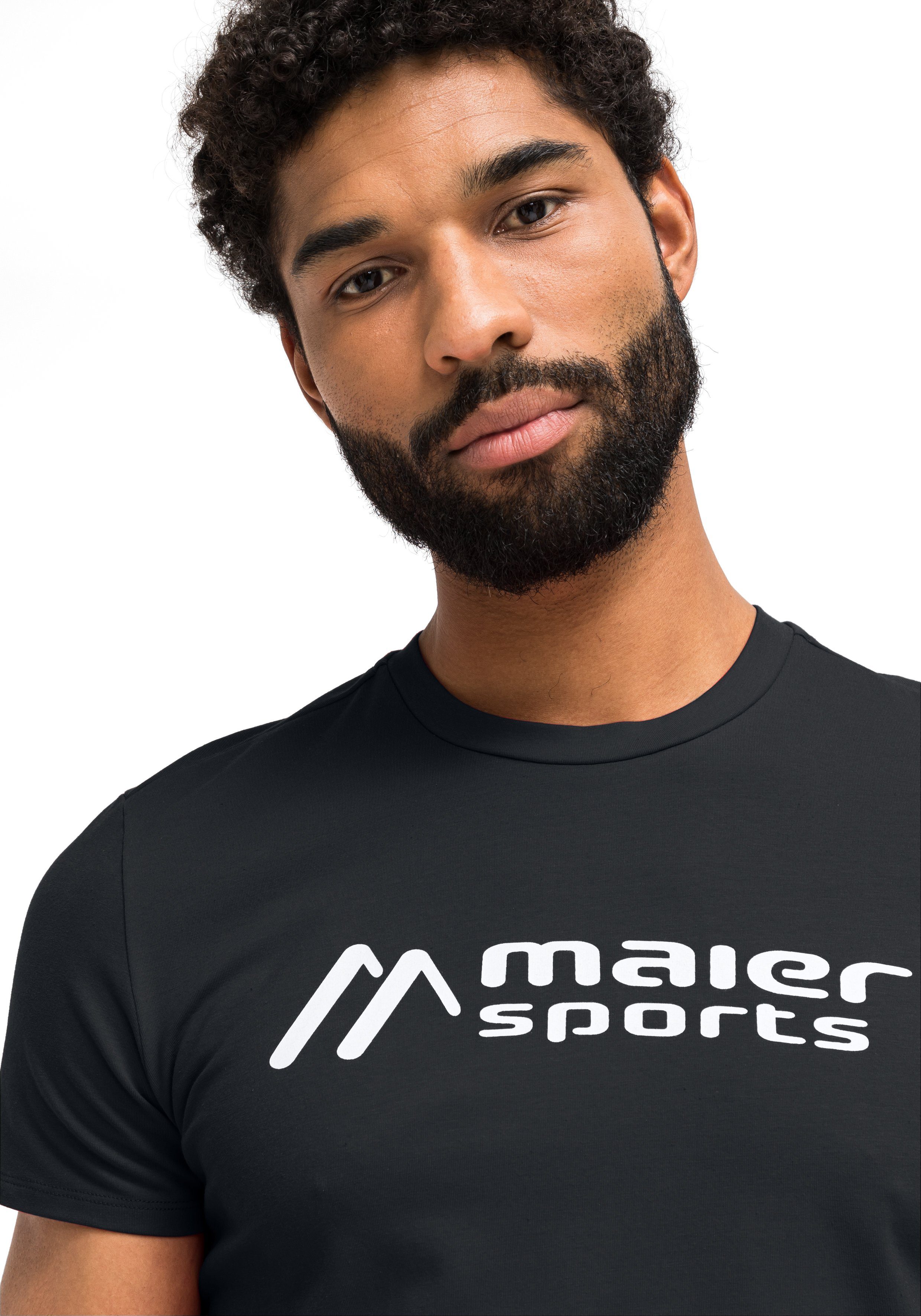 Maier Sports Functioneel shirt MS Tee M Veelzijdig shirt met ronde hals van elastisch materiaal