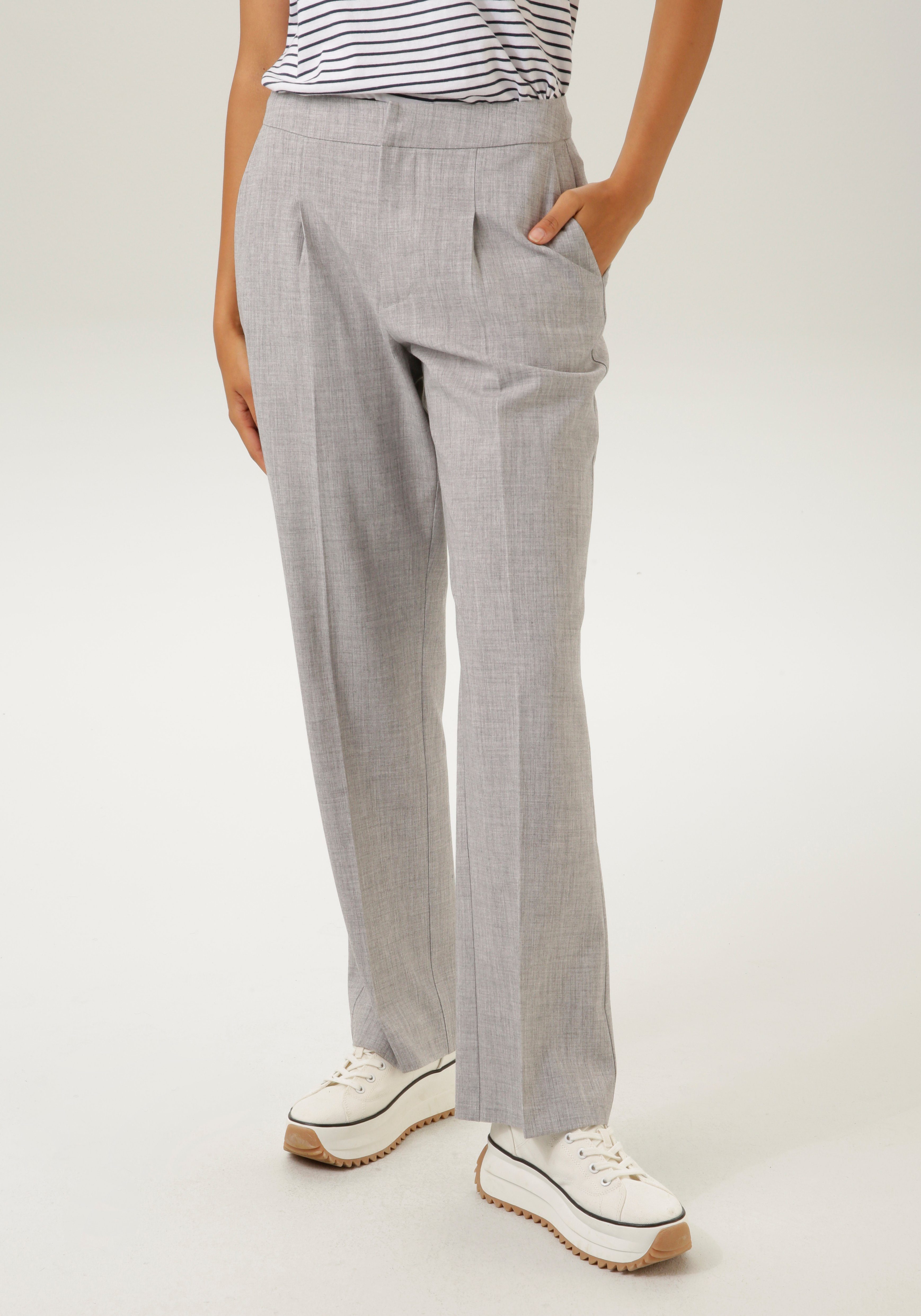 Aniston CASUAL Pantalon met decoratieve plooien aan de band