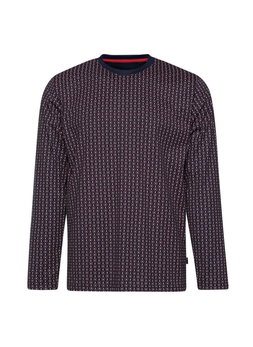 Trigema Pyjama TRIGEMA pyjama top met allover vintage-print (1-delig)