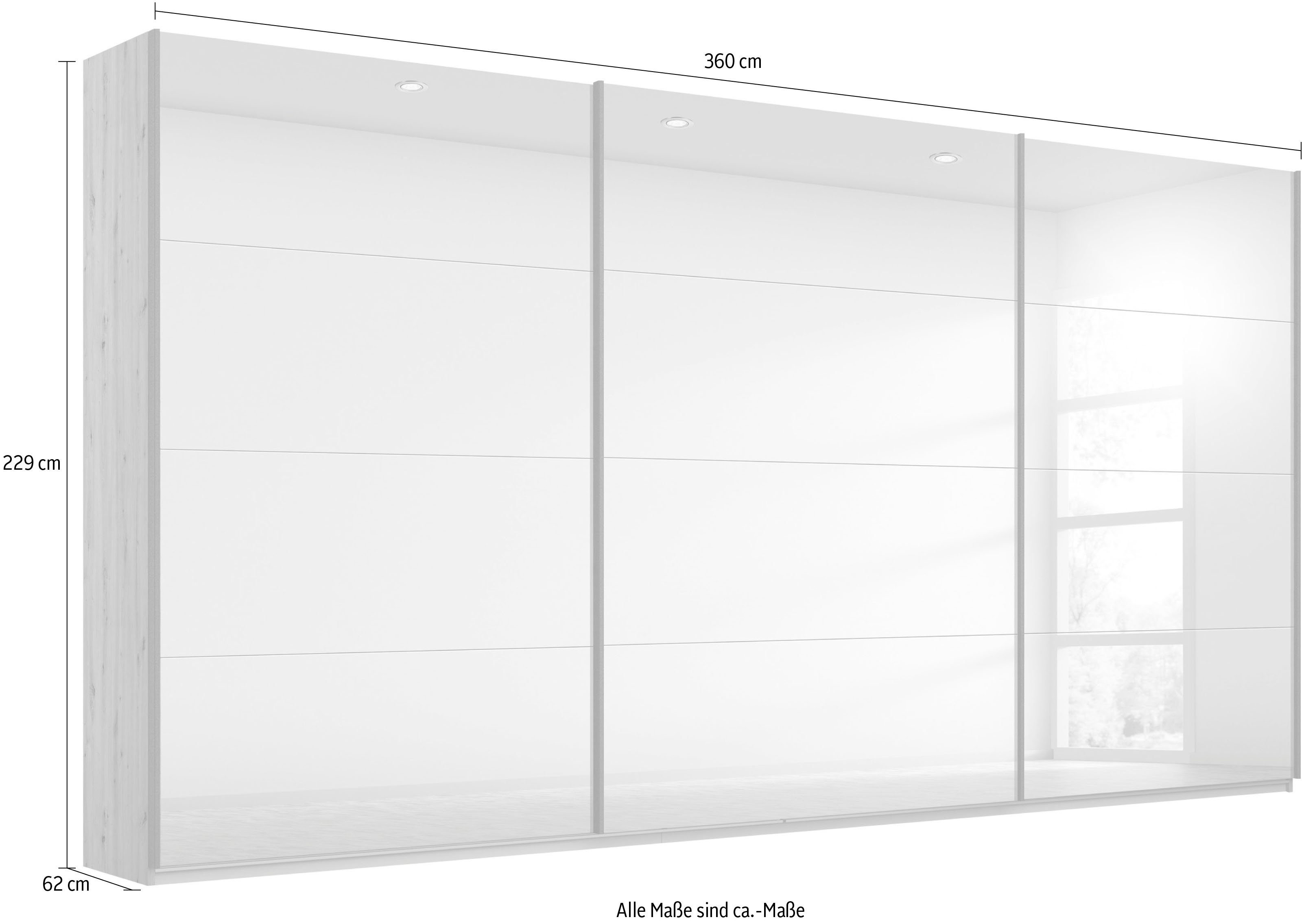 rauch Zweefdeurkast Oracle met spiegelfront