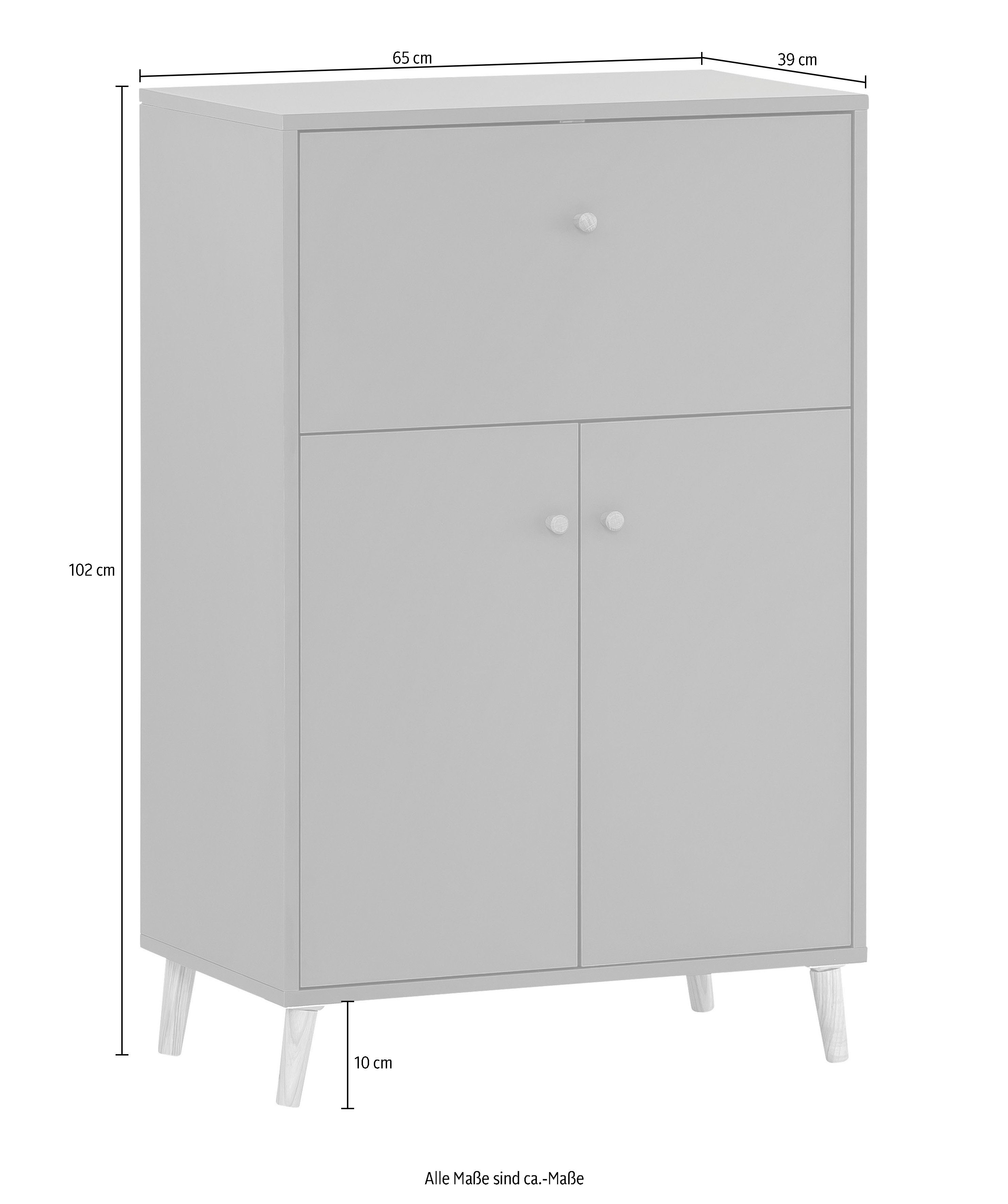 Schildmeyer Bureau Serie 500 Breedte 65,2 cm, secretaire-archiefkast met uitklapbaar schrijfblad