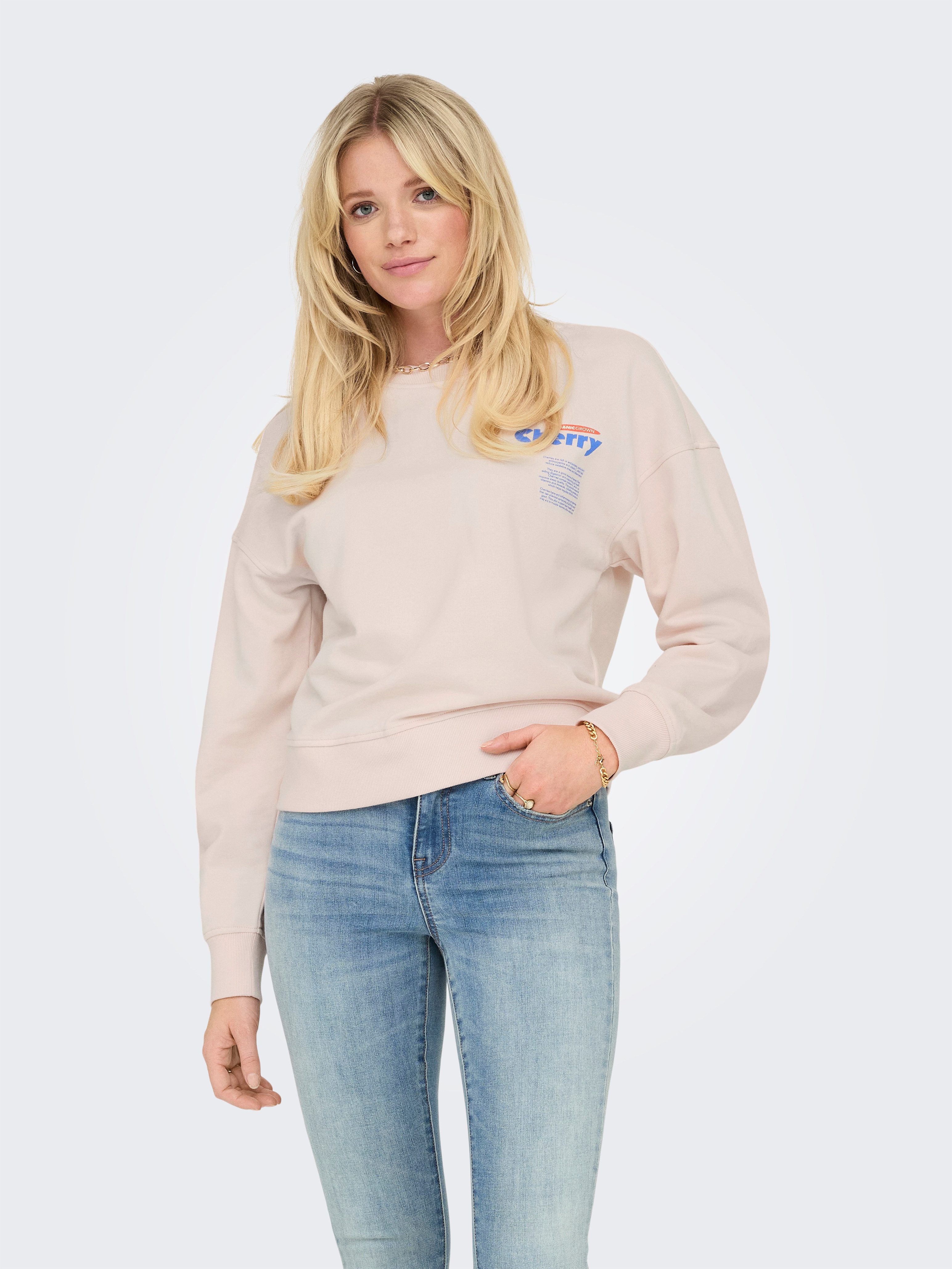 Only Sweatshirt ONLPHILEA L/S FRUIT O-NECK UB SWT