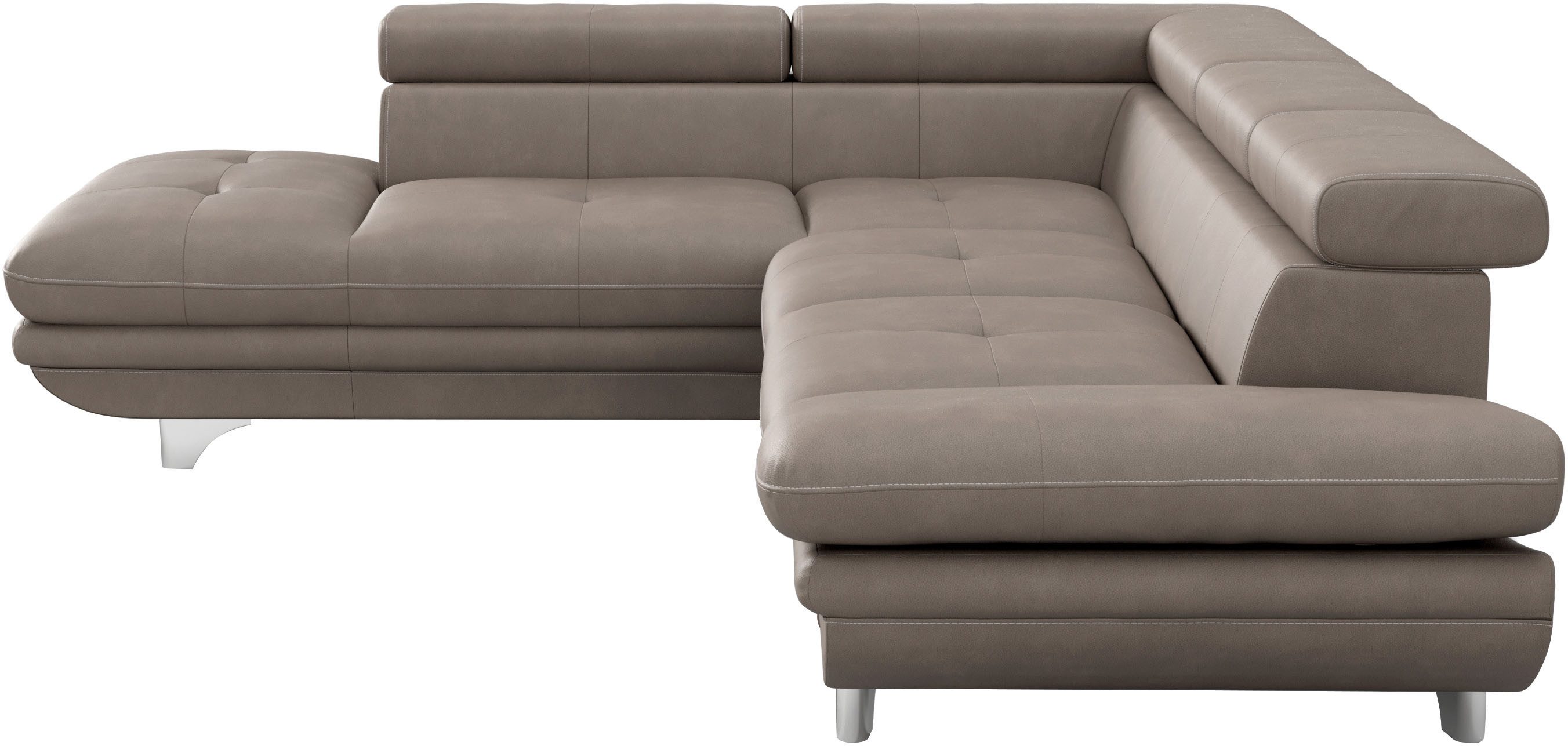 COTTA Hoekbank Enterprise L-vorm met hoofd- en armverstelling, optioneel met bedfunctie