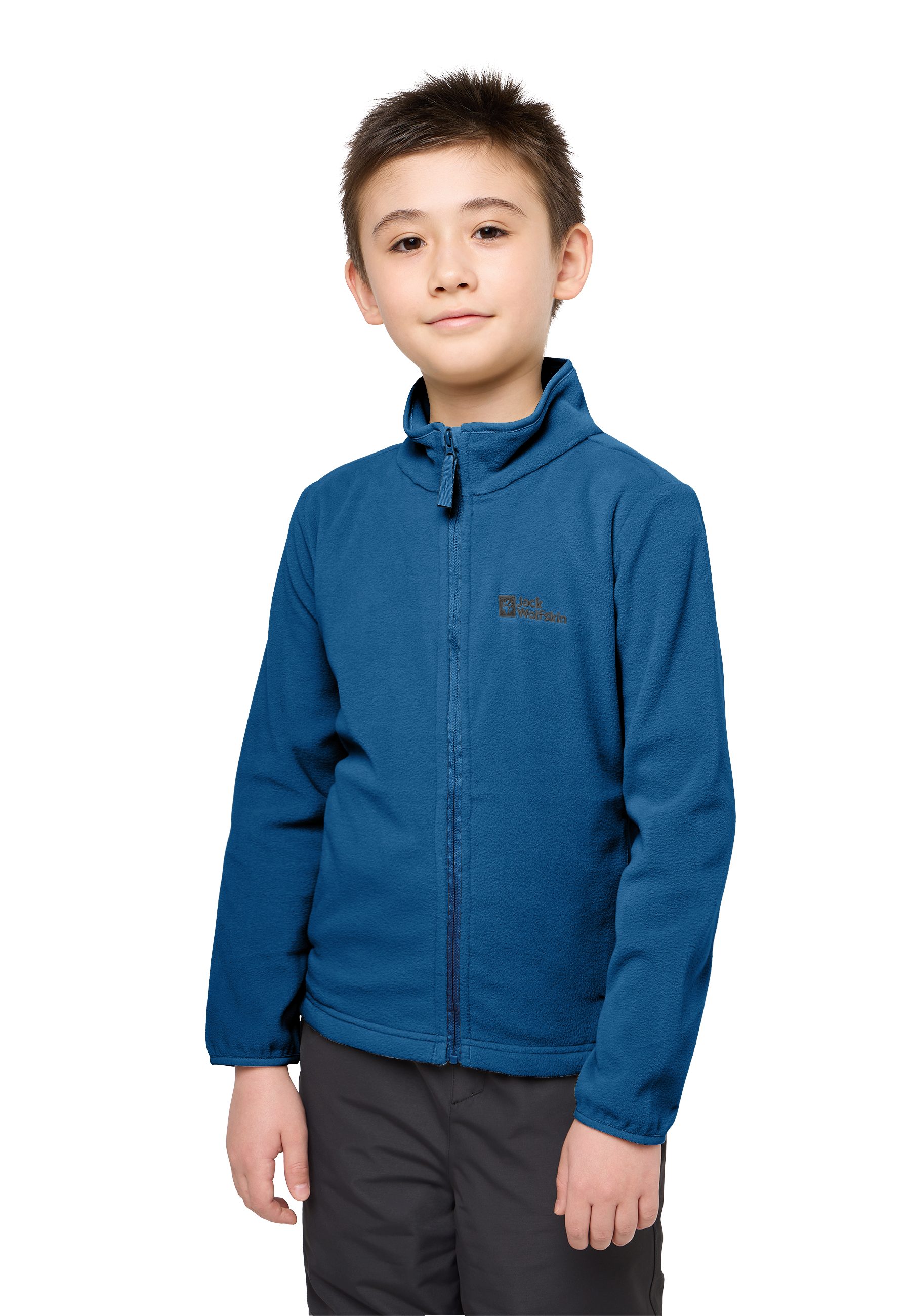 Jack Wolfskin Taunus Jacket Kids Fleece jack Kinderen 104 crisp cobalt crisp cobalt