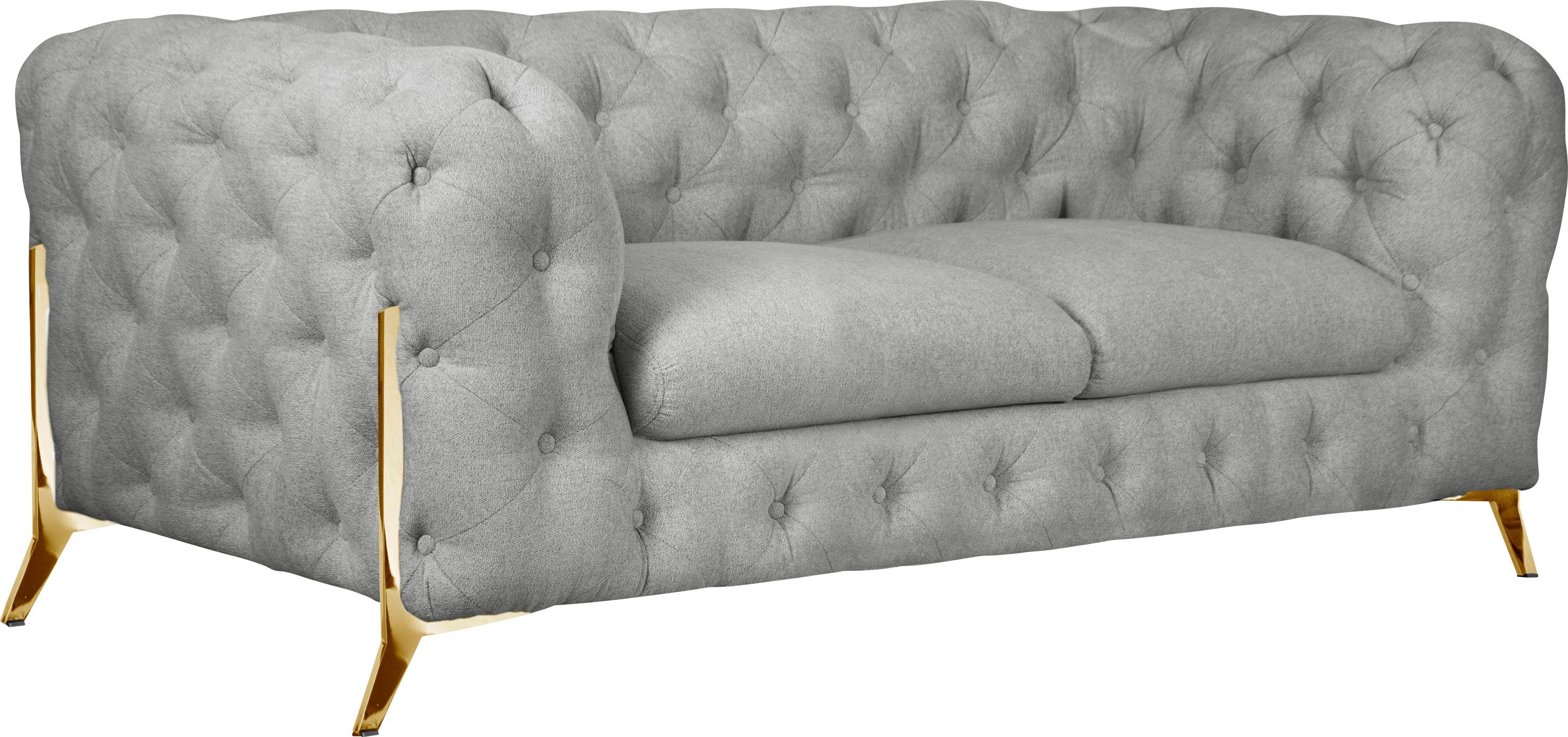 Leonique Chesterfield-bank Amaury luxueuze capitonnage, moderne chesterfield look, kleur van de poten ter keuze