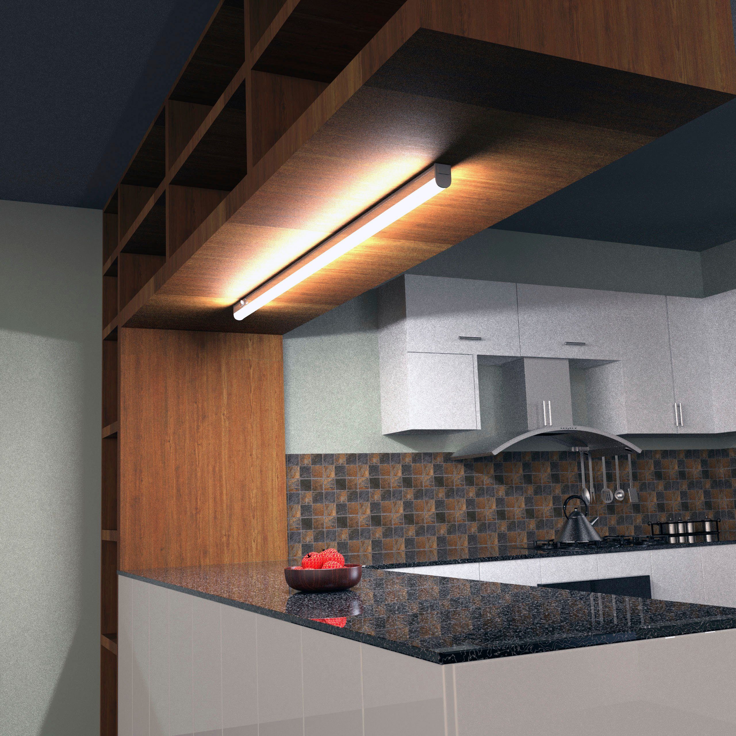 Briloner Leuchten Led-onderbouwverlichting 2379106 TOOK LED lichtbalk, 87,3x2,2x3 cm, wit, 10W, keuken, kast, keukenlamp