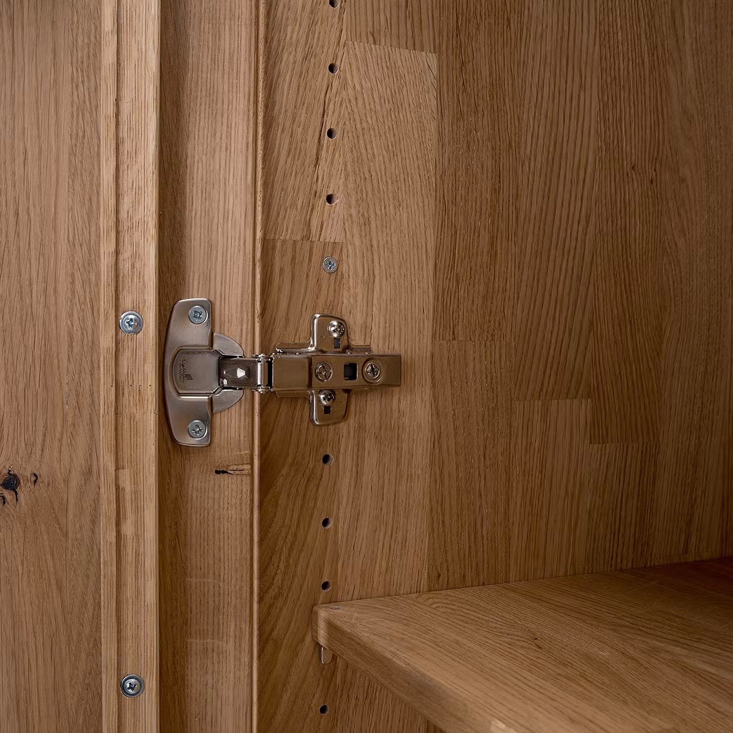 Home affaire Kledingkast Azelie, van wilde eik Massief houten kledingkast, in 50 cm raster planbaar