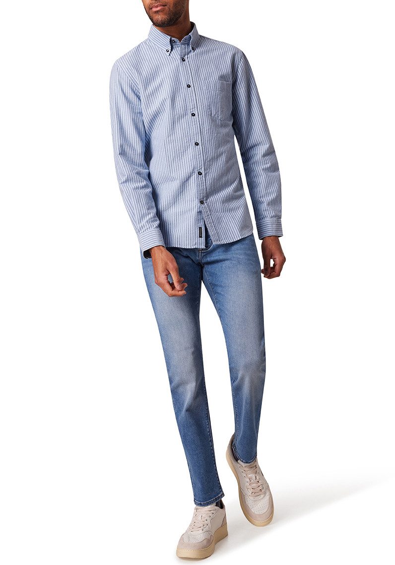 Pierre Cardin Gestreept overhemd met button-down-kraag - modern fit