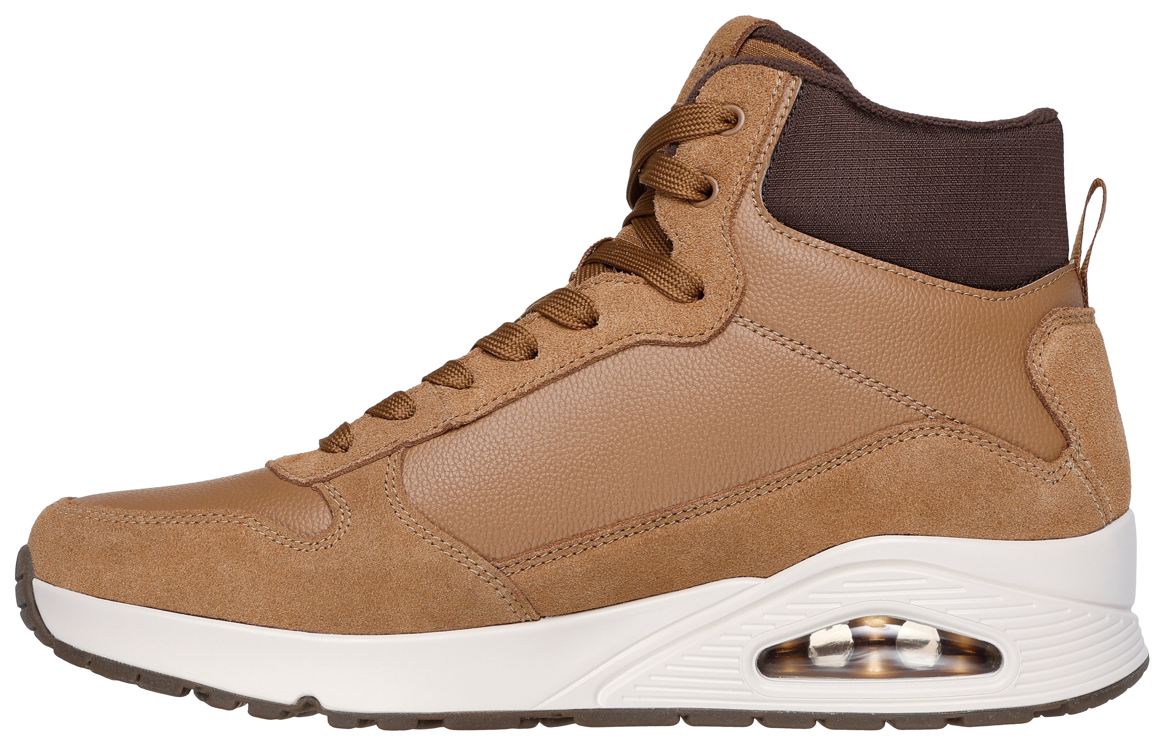 Skechers Sneakers Uno , mid cut sneaker, veterschoenen met gewatteerde schacht