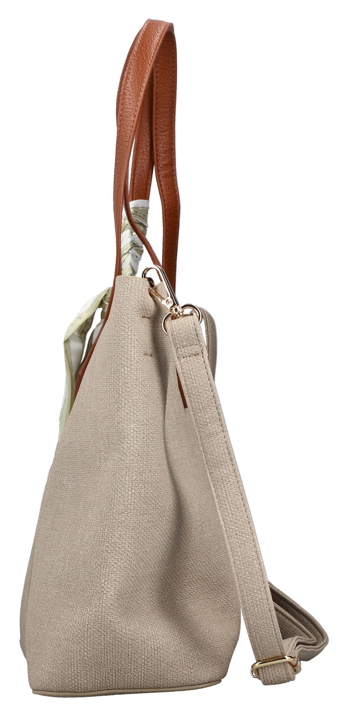 Rieker Shopper Schoudertas, dames tas met afneembare logo-hanger