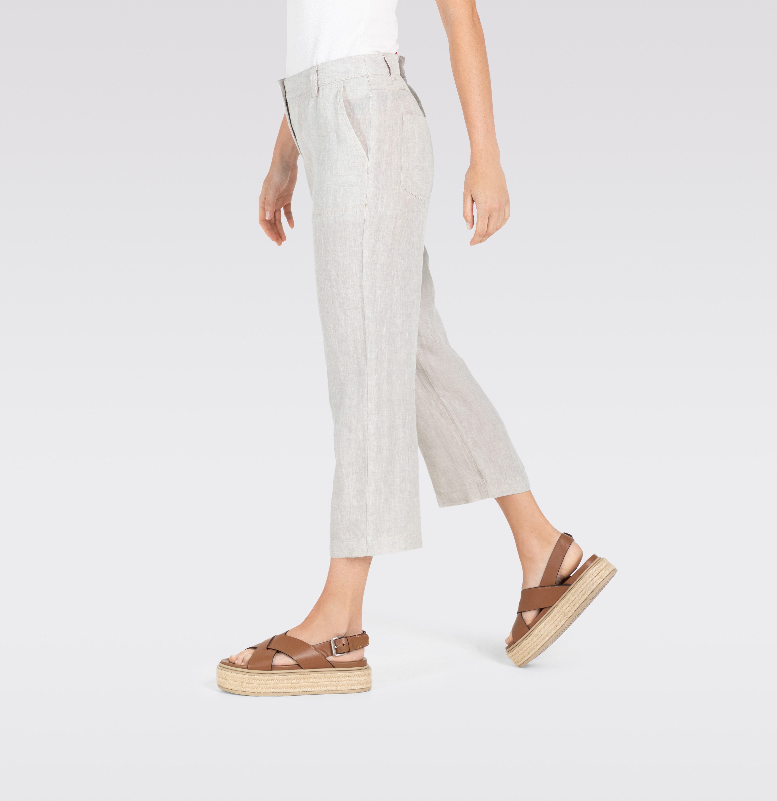 MAC Linnen broek NORA cropped temperatuurregulerend en aangenaam op de huid