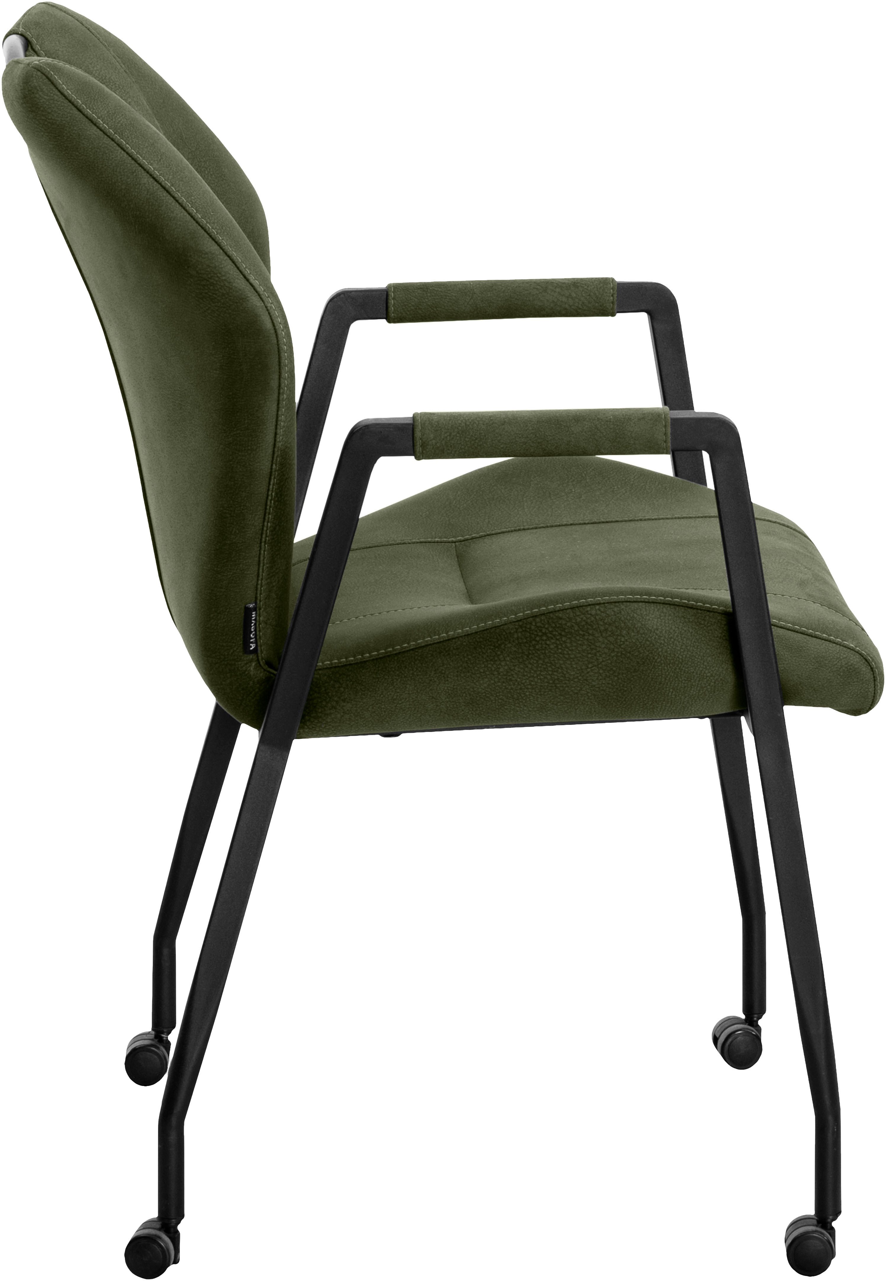 OMG Design Stoel met armleuningen Point Eetkamerstoel met wielen, bureaustoel (set)