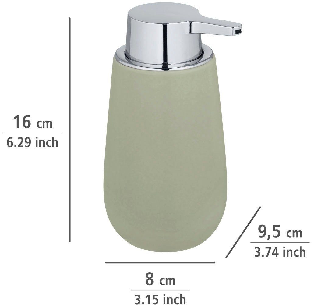 WENKO Zeepdispenser Badi Lindegroen, keramiek, 320 ml (1-delig)
