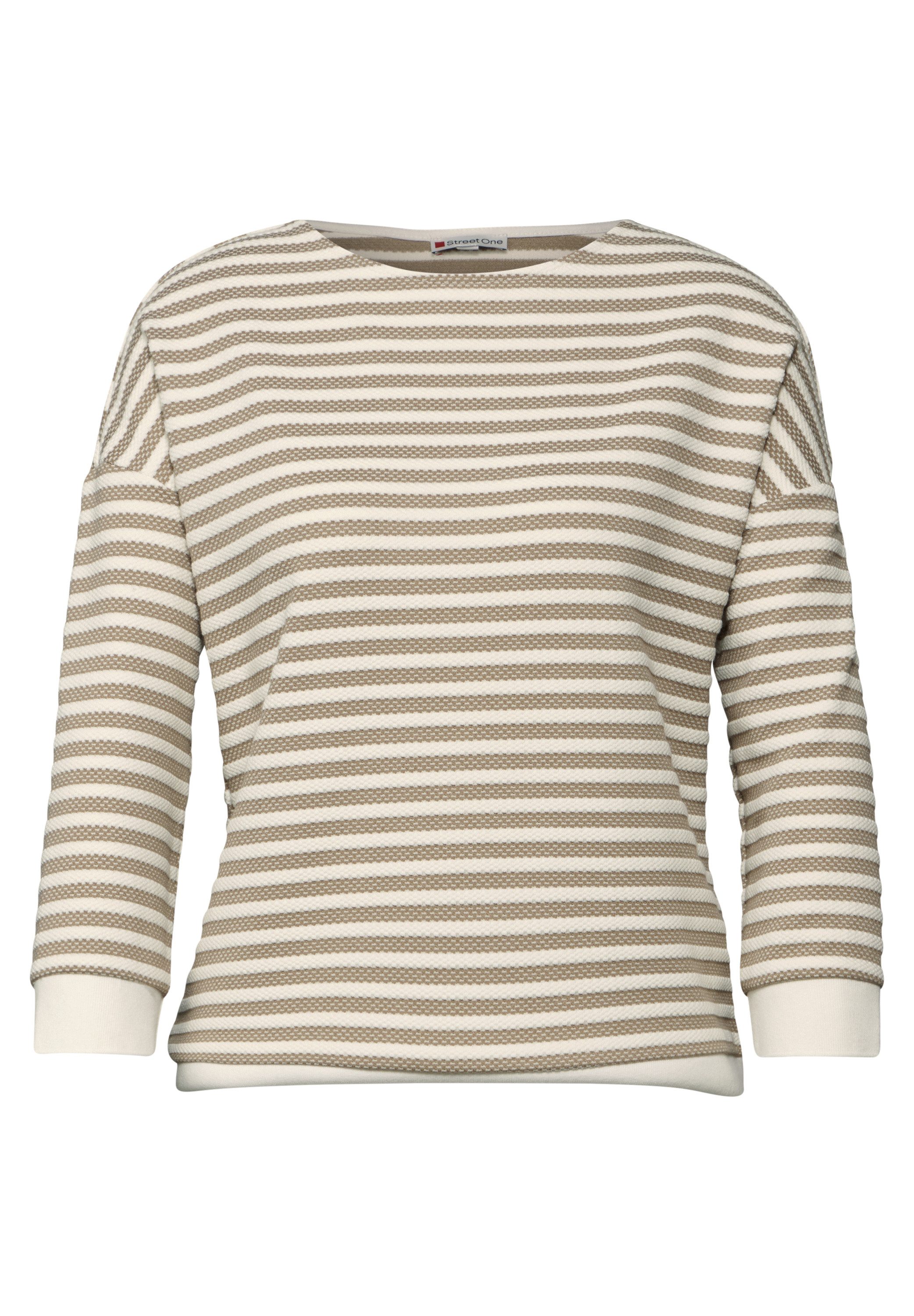 STREET ONE Sweatshirt met gestreept patroon