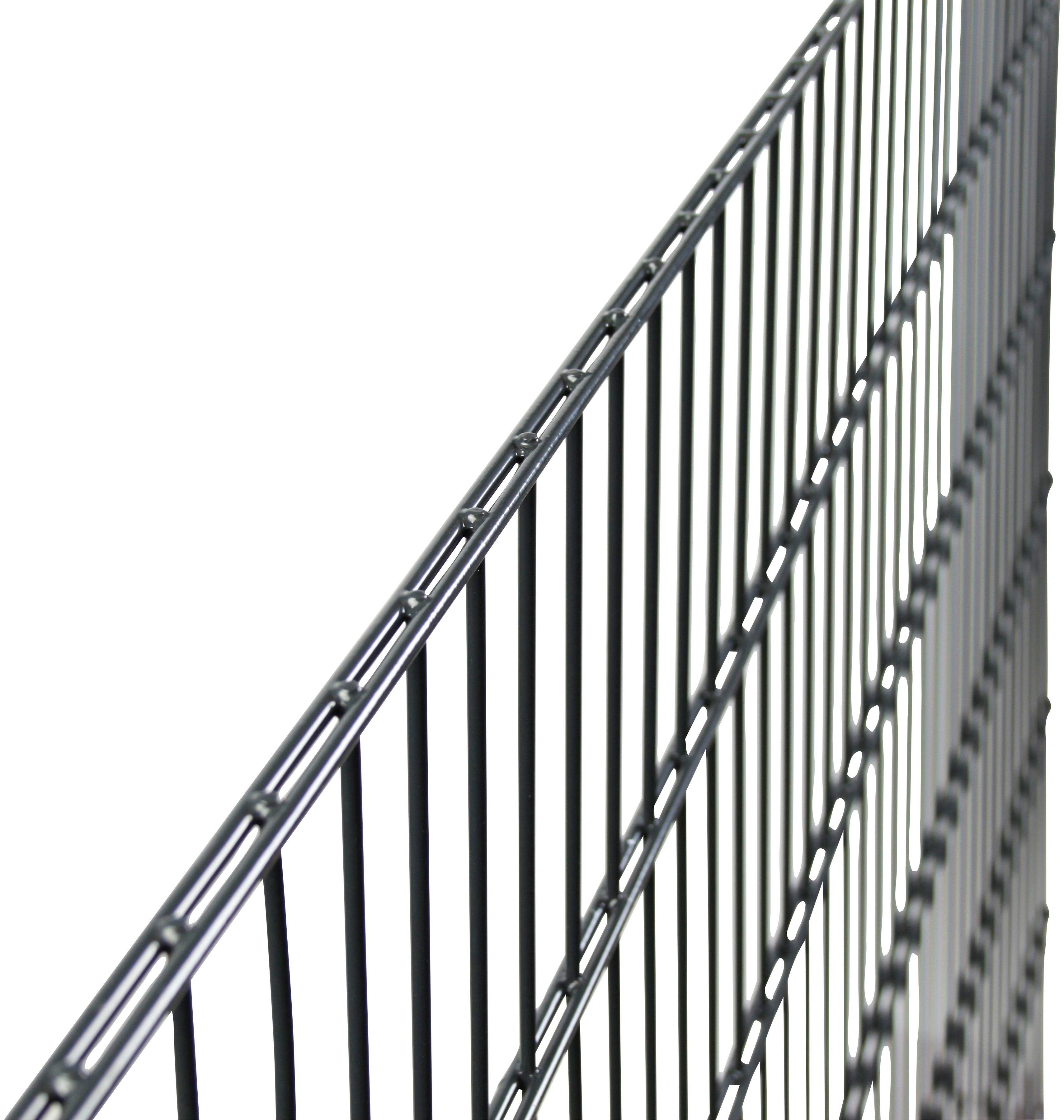 GAH Alberts Dubbelstaafmat hekwerk Basisset Hoogte: 80 - 160 cm, totale lengte: 4 - 30 m, voor plaatsing in beton (set)