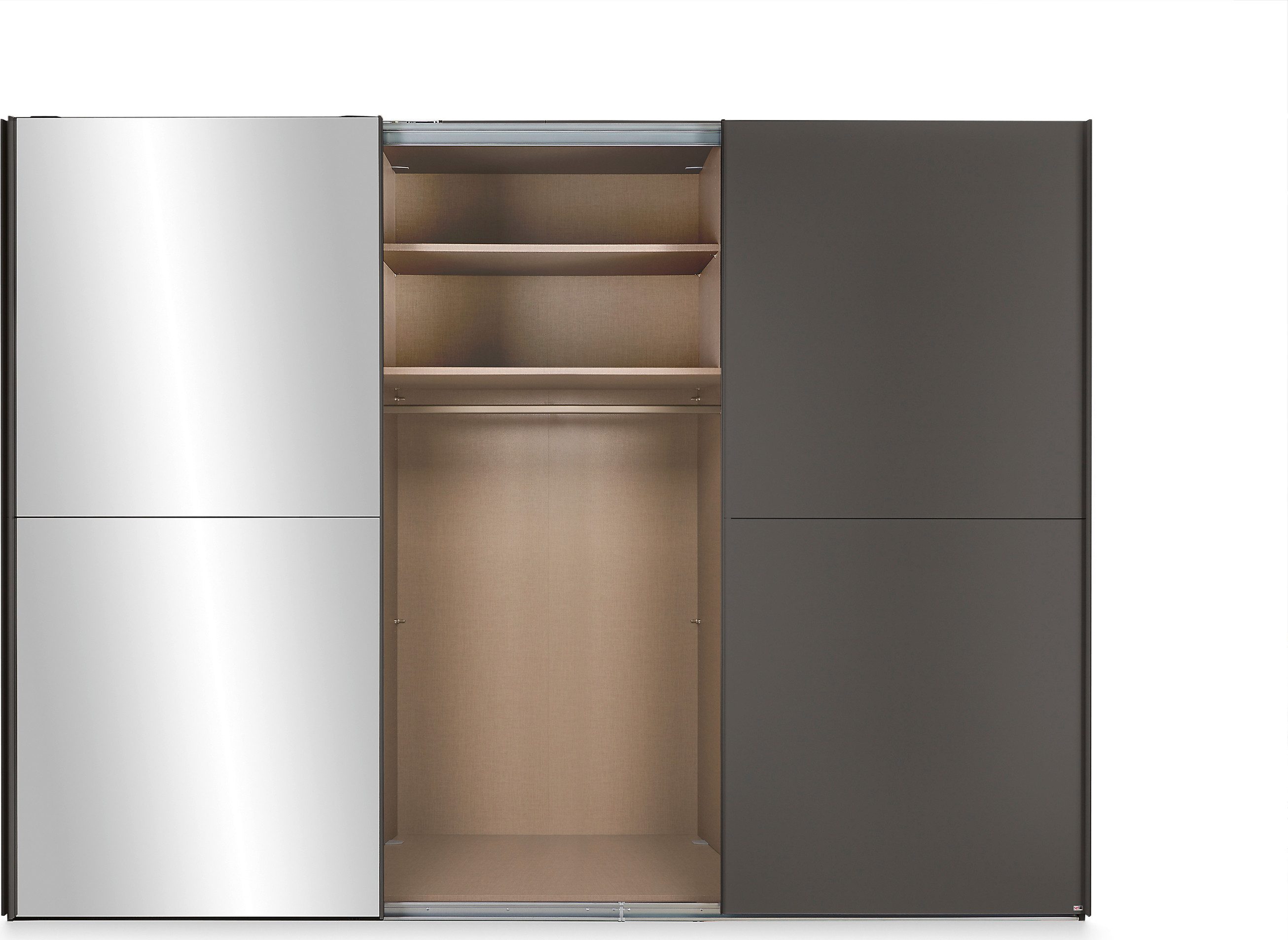 set one by Musterring Schuifdeurkast Henderson met spiegel, inclusief planken en garderobestangen
