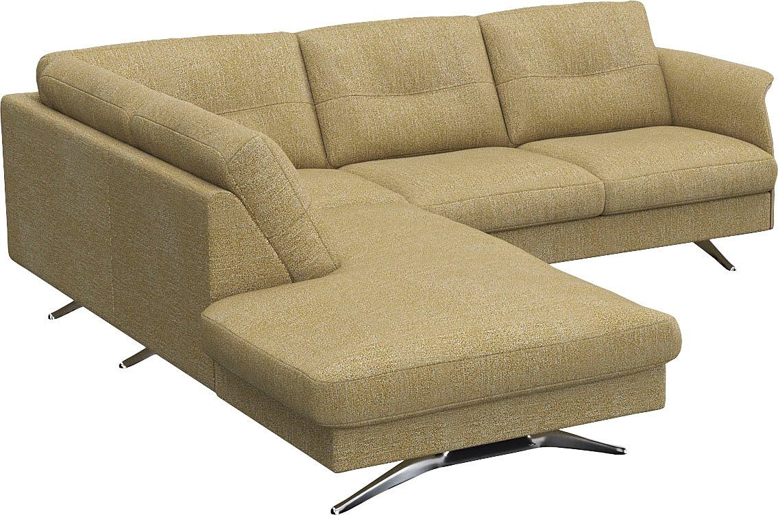 FLEXLUX Hoekbank Glow, super comfortabel door hoogwaardige zitconstructie met binnenvering, L-vorm