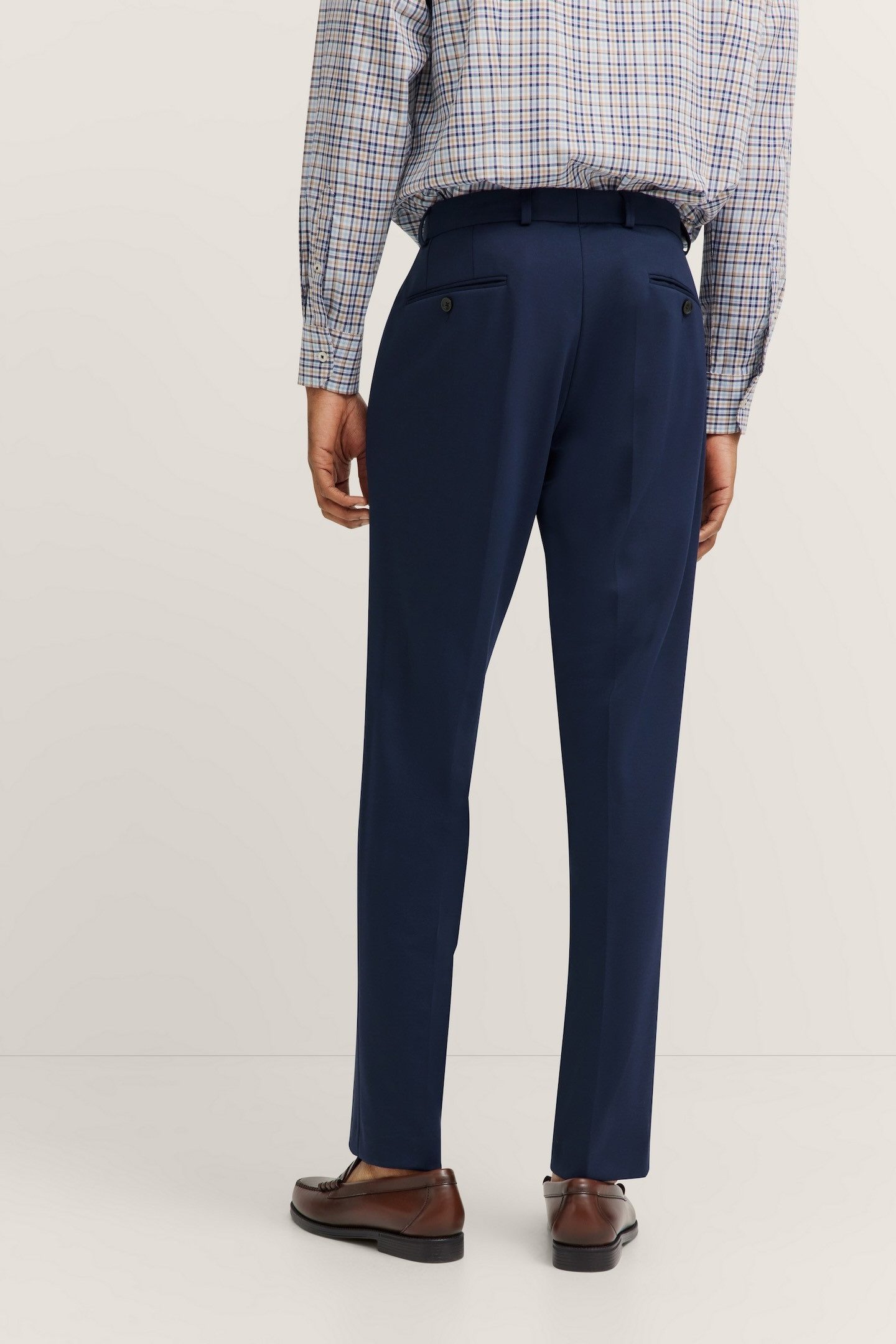 Bugatti Pantalon met stretch & persvouw
