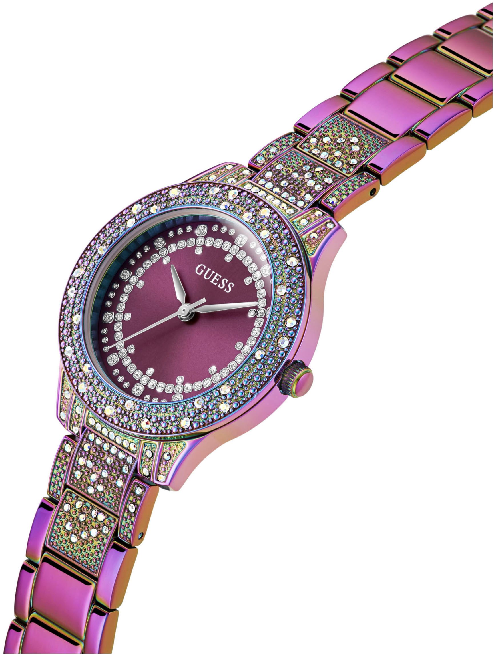 Guess Kwartshorloge Shooting star Horloge, dameshorloge, kristallen, mineraalglas, stalen band