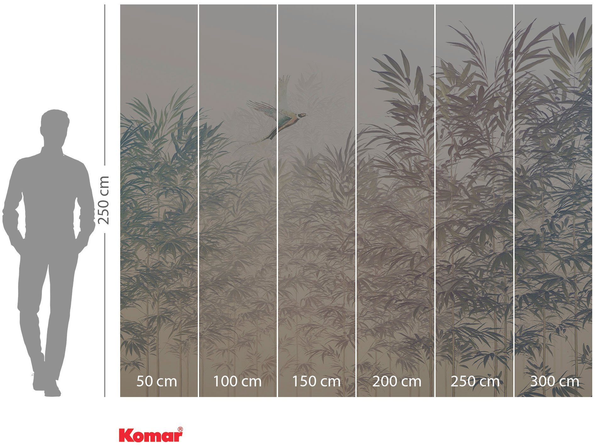Komar Vliesbehang Digitale print vlies - Bamboo Paradise - Afmeting 300 x 250 cm (1 stuk)