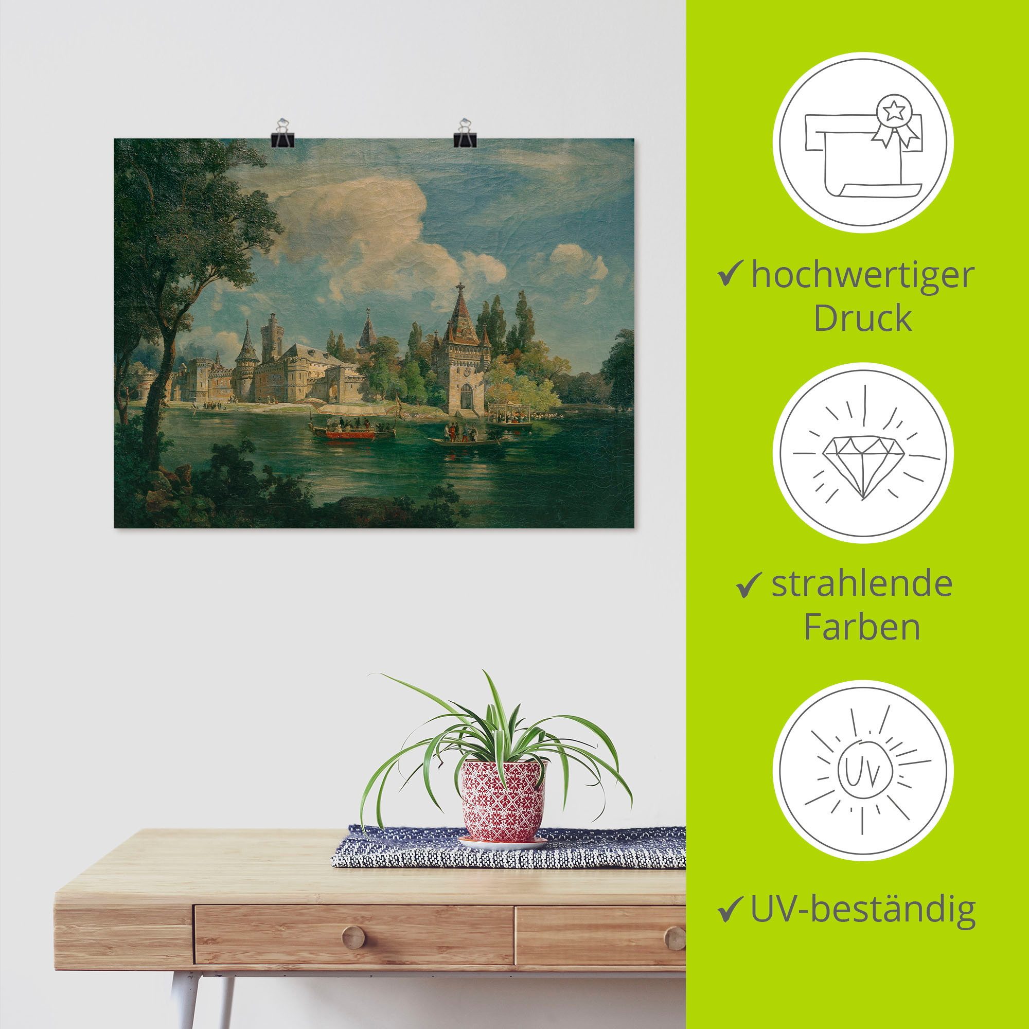 Artland Artprint Kasteel Laxenburg als artprint van aluminium, artprint op linnen, muursticker of poster in verschillende maten