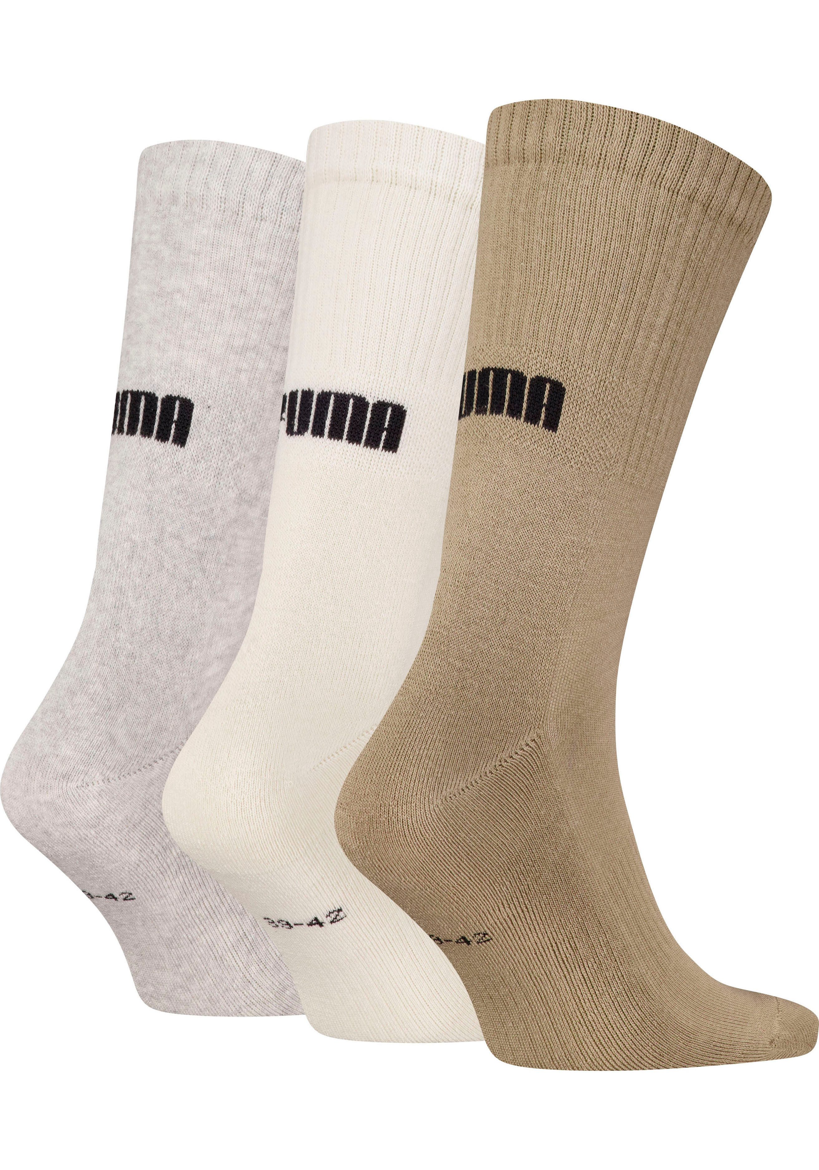 PUMA Sokken PUMA UNISEX CUSHIONED NEXT CREW 3P met zoneschumping voor extra comfort (3 paar, 3 paar)